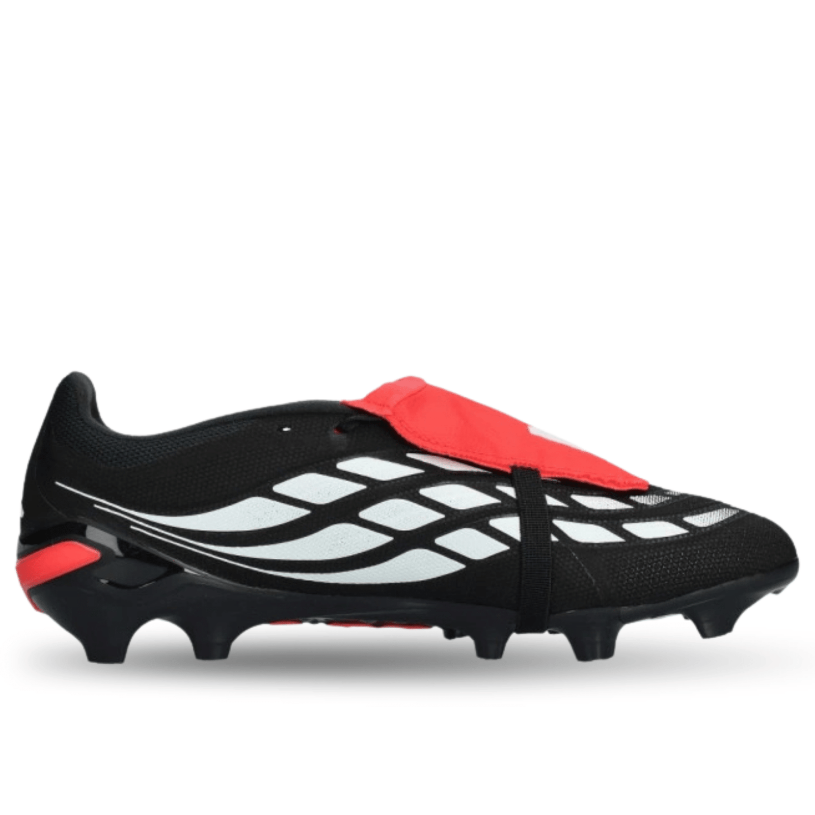 adidas Predator League FT Firm Ground Soccer Cleats (Black/White/Lucid Red) | SoccerWearhouse