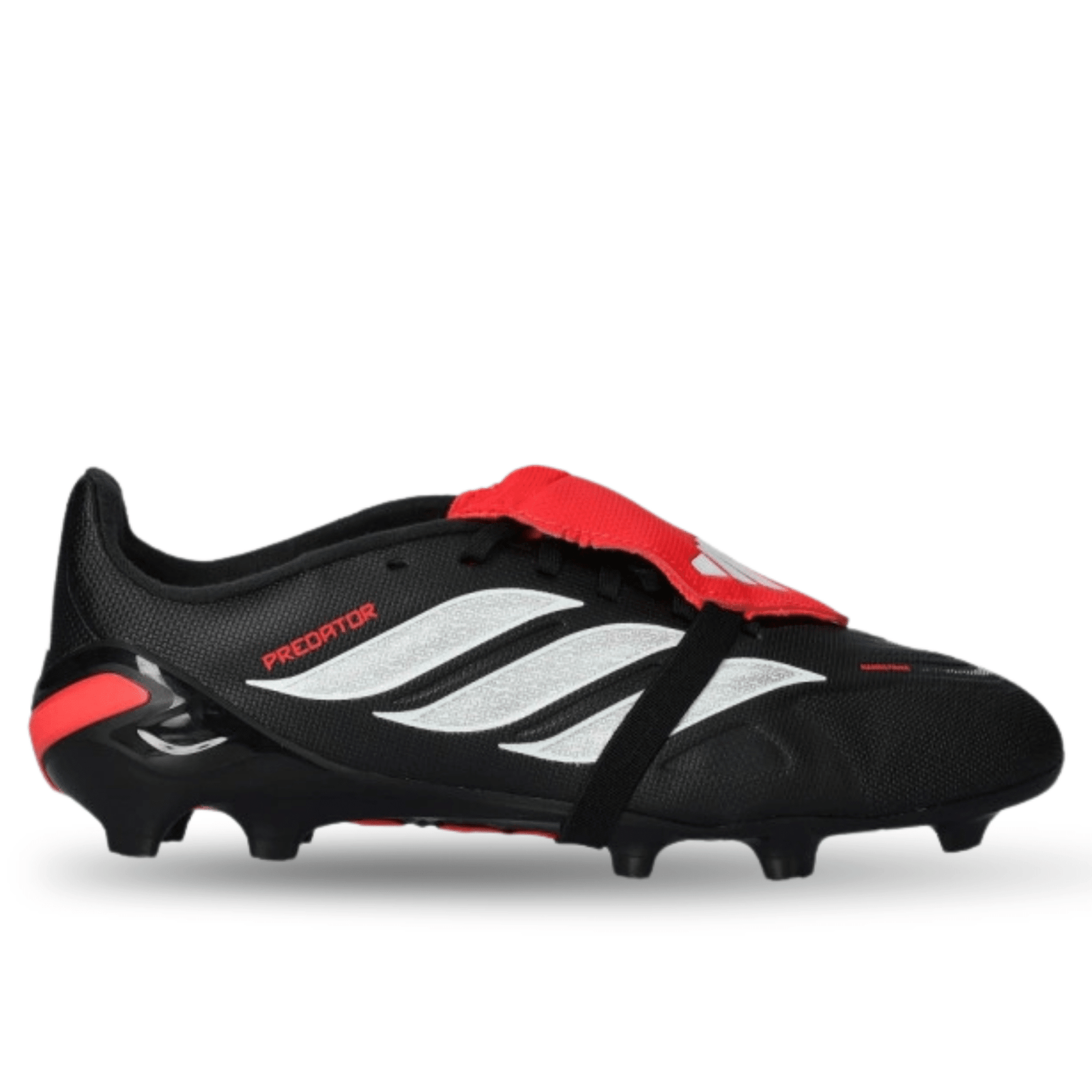 adidas Predator League FT Firm Ground Soccer Cleats (Black/White/Lucid Red) | SoccerWearhouse