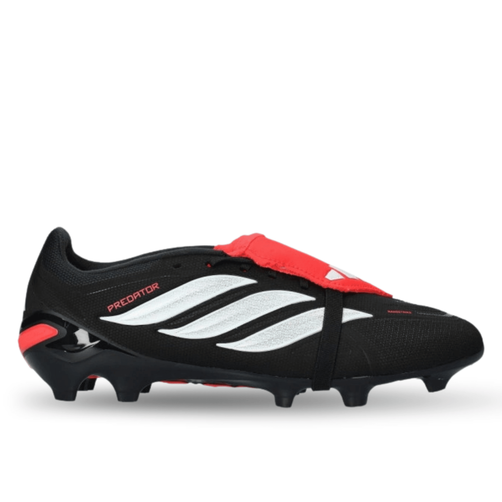 adidas Predator League FT Firm Ground Soccer Cleats (Black/White/Lucid Red) | SoccerWearhouse