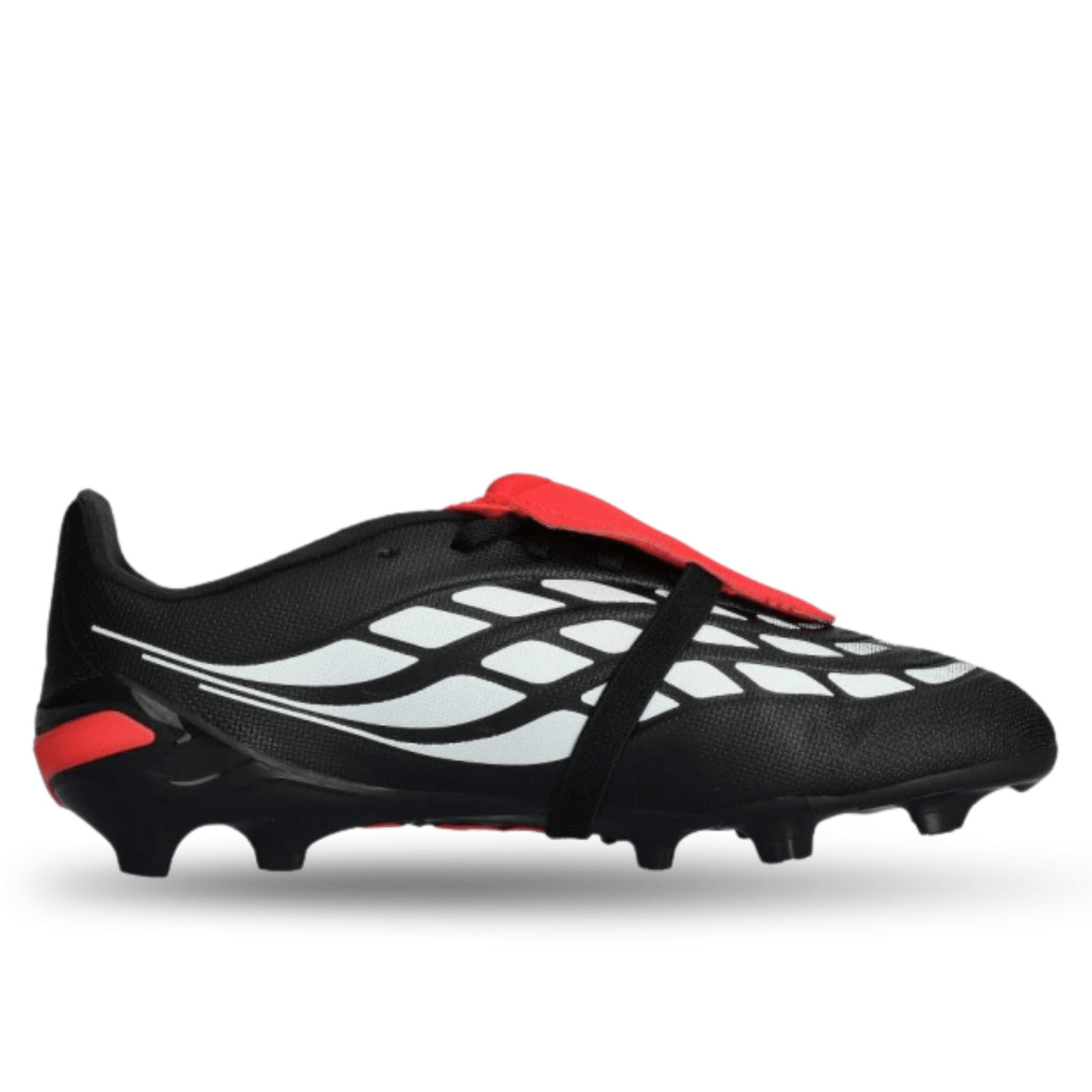 adidas Predator League FT Firm Ground Soccer Cleats (Black/White/Lucid Red) | SoccerWearhouse