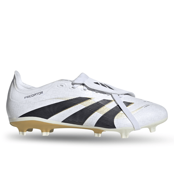 adidas Predator League FT Fold Tongue FG/MG Soccer Cleats (White/Black