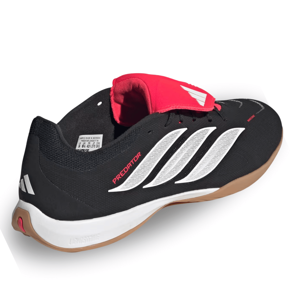 adidas Predator League FT Indoor Soccer Shoes (Black/White/Lucid Red) | SoccerWearhouse