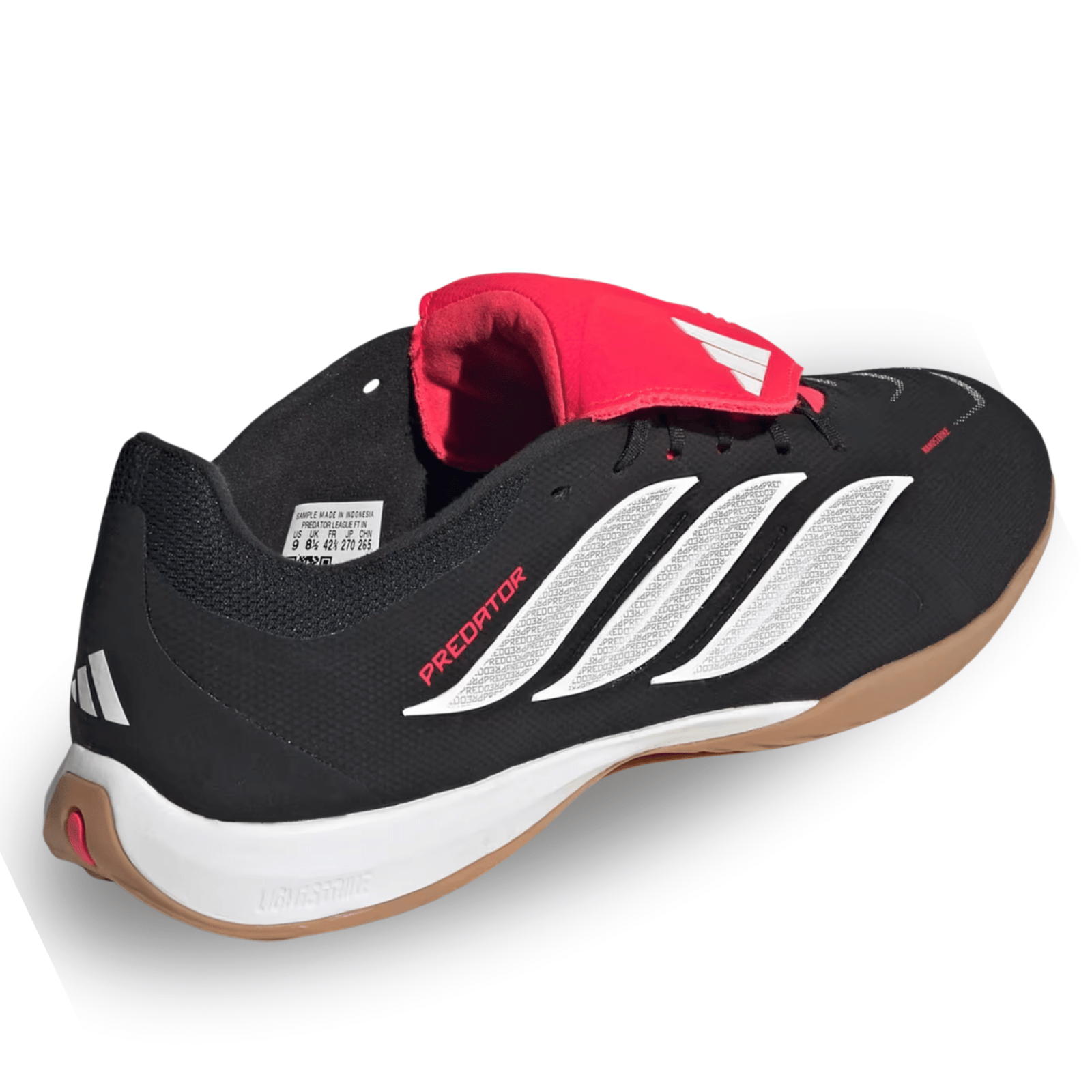 adidas Predator League FT Indoor Soccer Shoes (Black/White/Lucid Red) | SoccerWearhouse