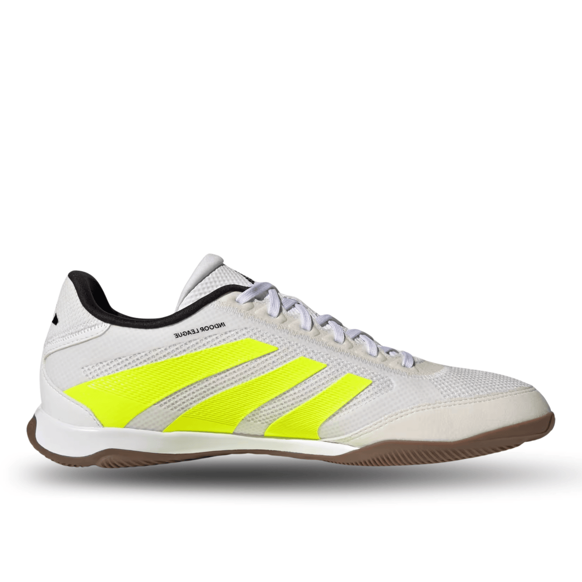 adidas Predator League Indoor Soccer Shoes (White/Lucid Lemon/Black) | SoccerWearhouse