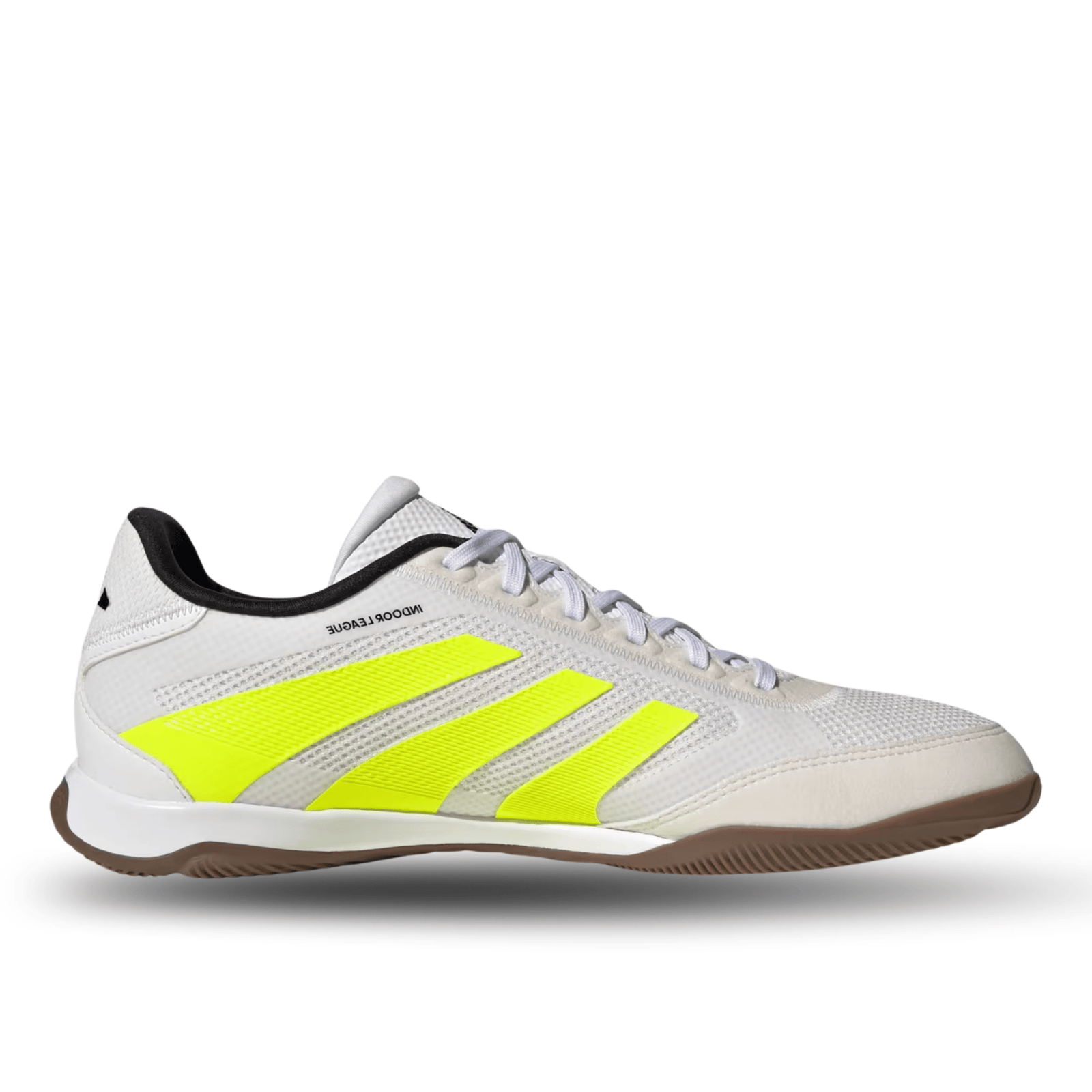 adidas Predator League Indoor Soccer Shoes (White/Lucid Lemon/Black) | SoccerWearhouse