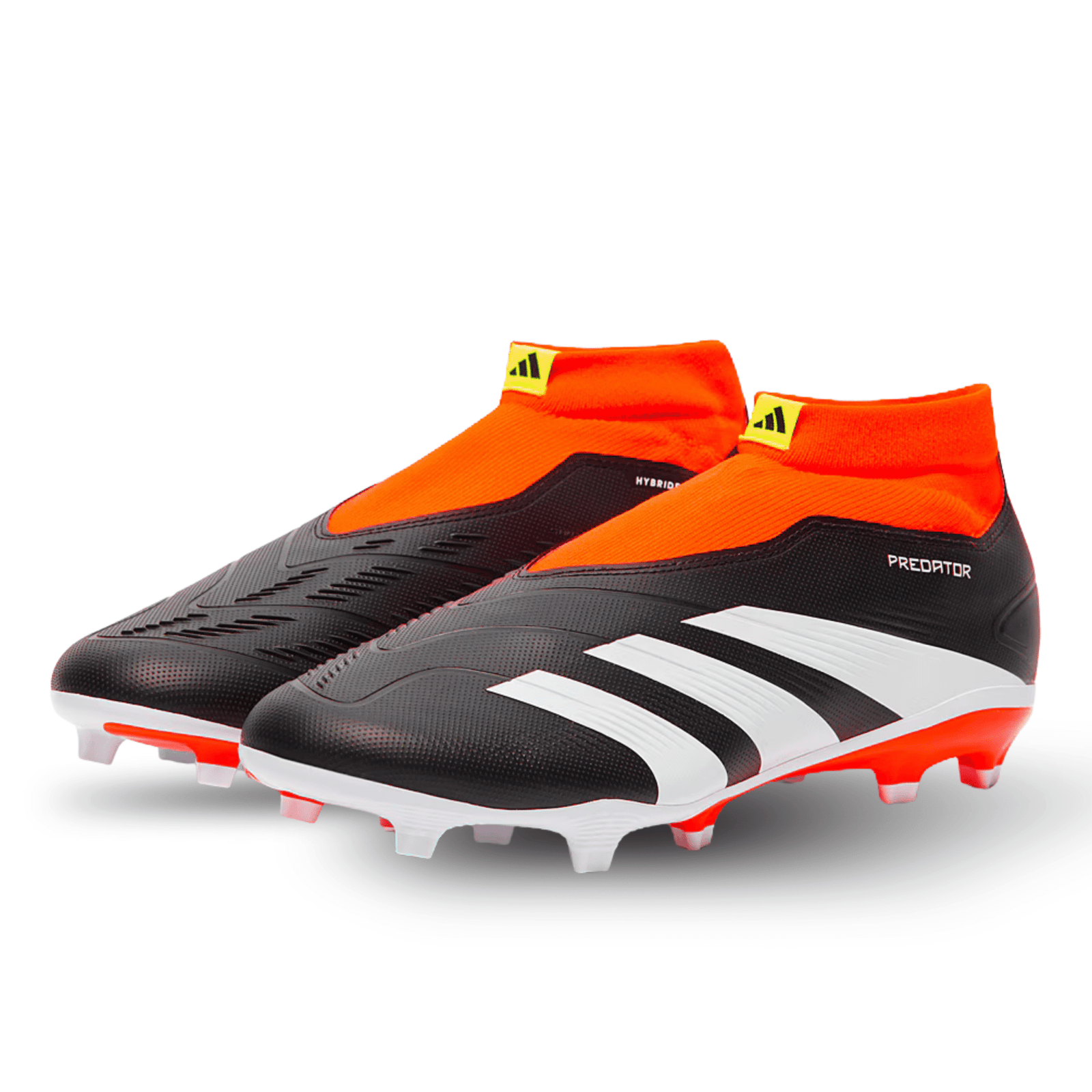 adidas Predator League Laceless Firm Ground Soccer Cleats (Core Black/Solar Red) | SoccerWearhouse