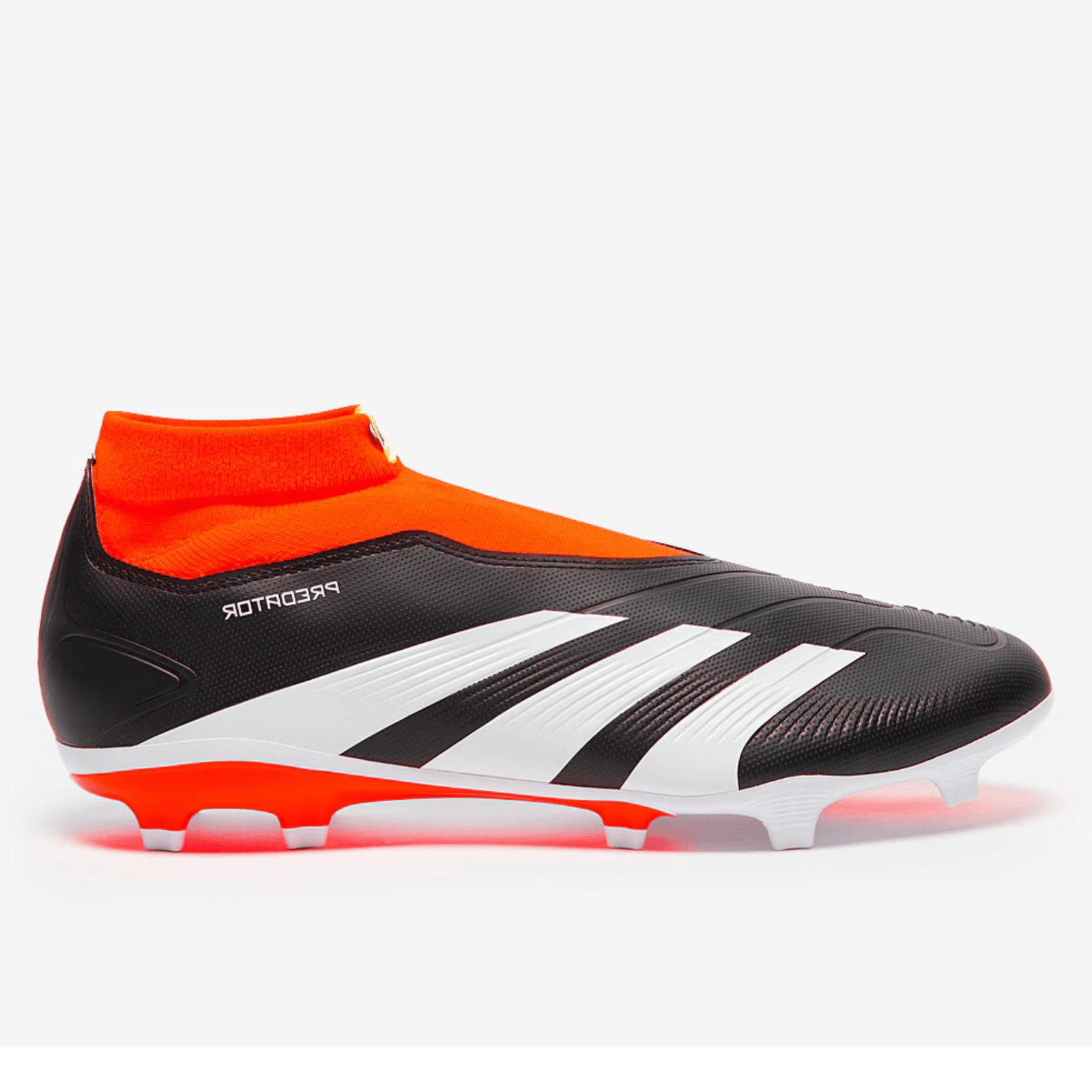 adidas Predator League Laceless Firm Ground Soccer Cleats (Core Black/Solar Red) | SoccerWearhouse