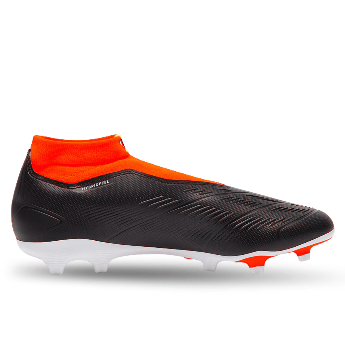 adidas Predator League Laceless Firm Ground Soccer Cleats (Core Black/Solar Red) | SoccerWearhouse
