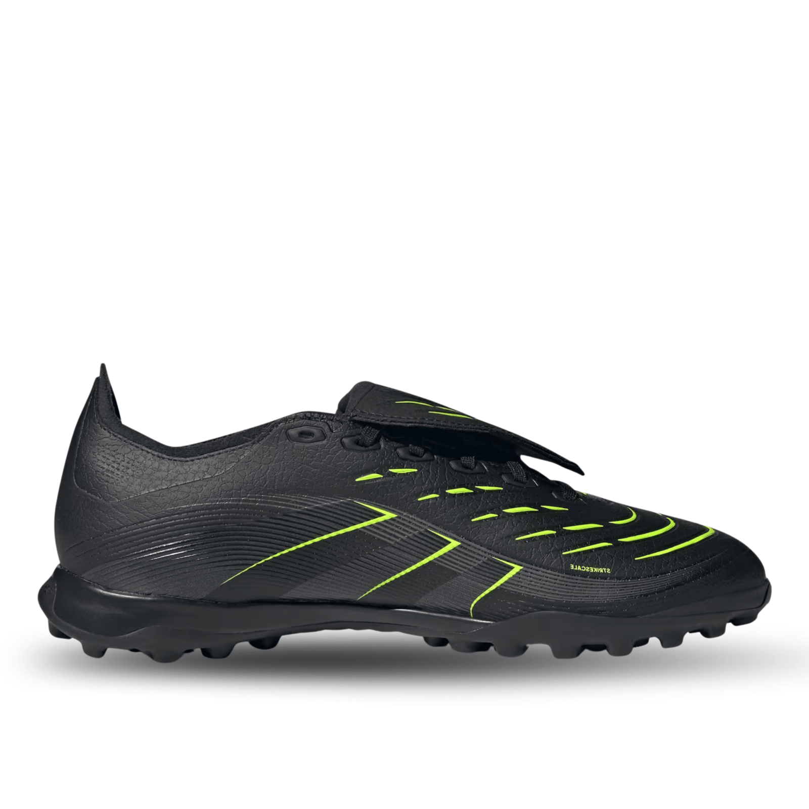 adidas Predator League Turf Firm Ground Soccer Cleats (Black/Iron Metallic/Lucid Lemon) | SoccerWearhouse