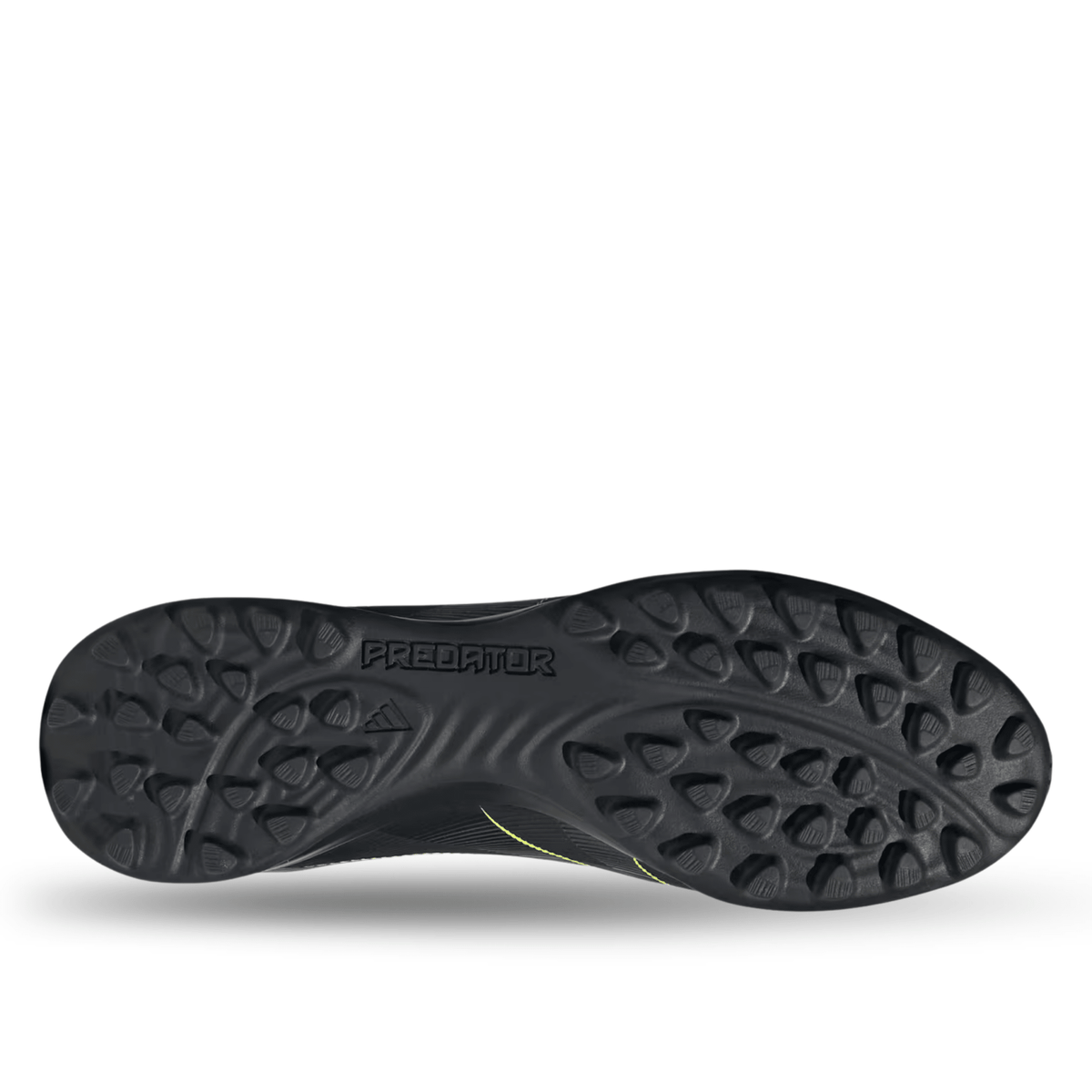 adidas Predator League Turf Firm Ground Soccer Cleats (Black/Iron Metallic/Lucid Lemon) | SoccerWearhouse