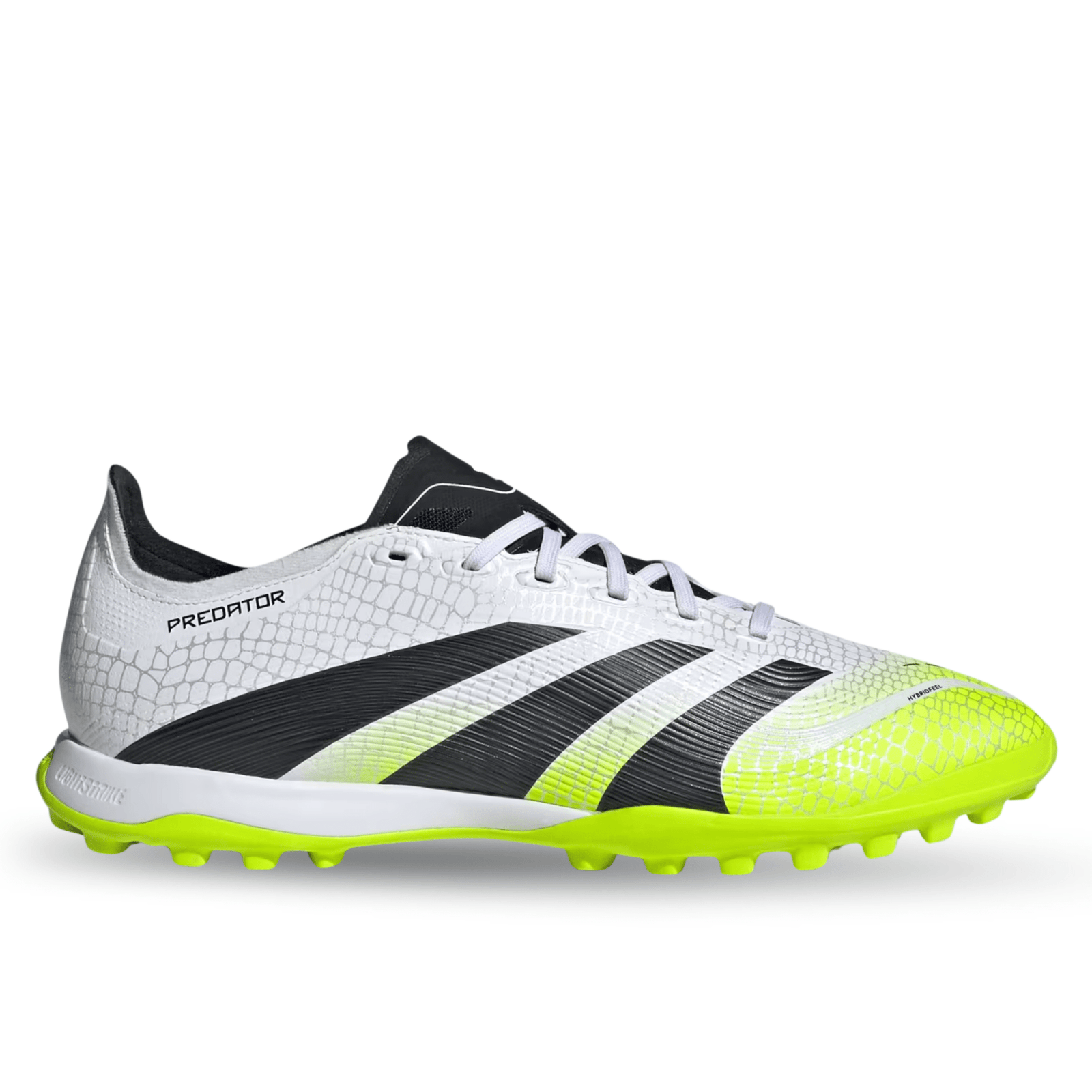 adidas Predator League Turf Soccer Shoes (White/Black/Lucid Lemon) | SoccerWearhouse