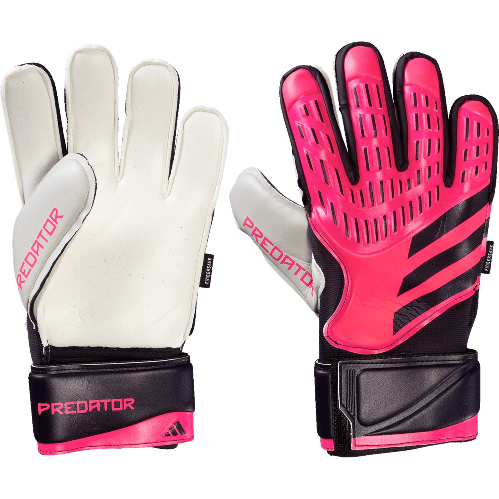 adidas Predator Match Fingersave Goalkeeper Glove (Turbo/Black) | SoccerWearhouse