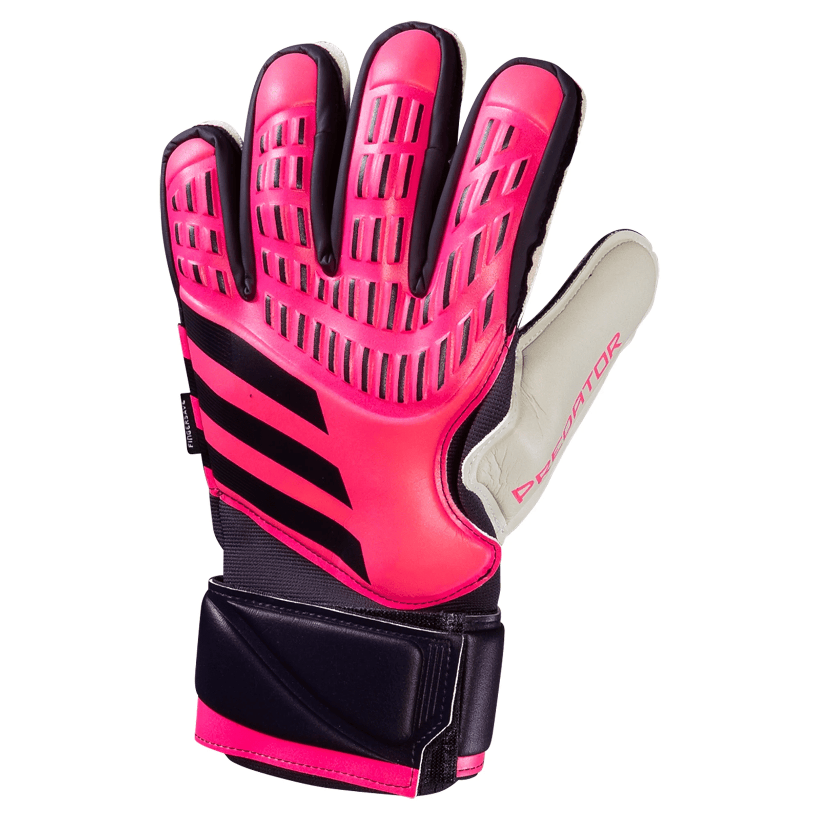 adidas Predator Match Fingersave Goalkeeper Glove (Turbo/Black) | SoccerWearhouse