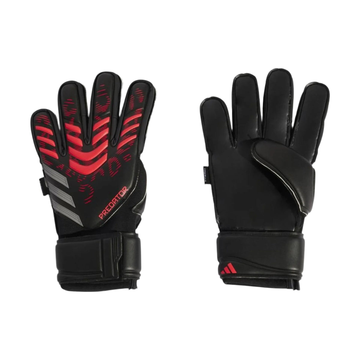 adidas Predator Match FS Goalkeeper Glove (Black/Lucid Red) | SoccerWearhouse