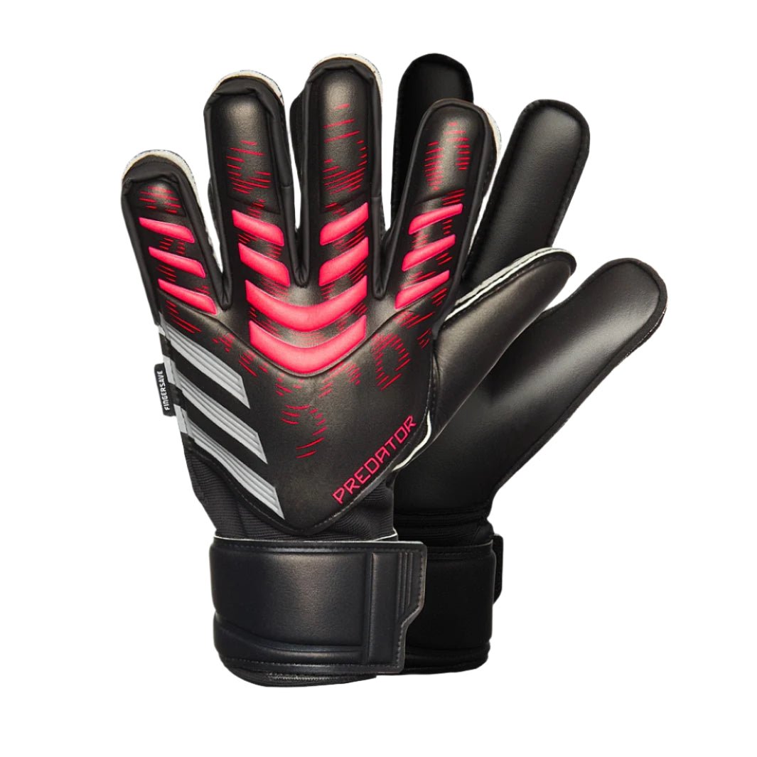 adidas Predator Match FS Goalkeeper Glove (Black/Lucid Red) | SoccerWearhouse