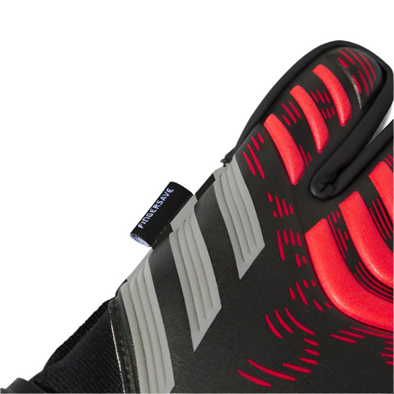 adidas Predator Match FS Goalkeeper Glove (Black/Lucid Red) | SoccerWearhouse