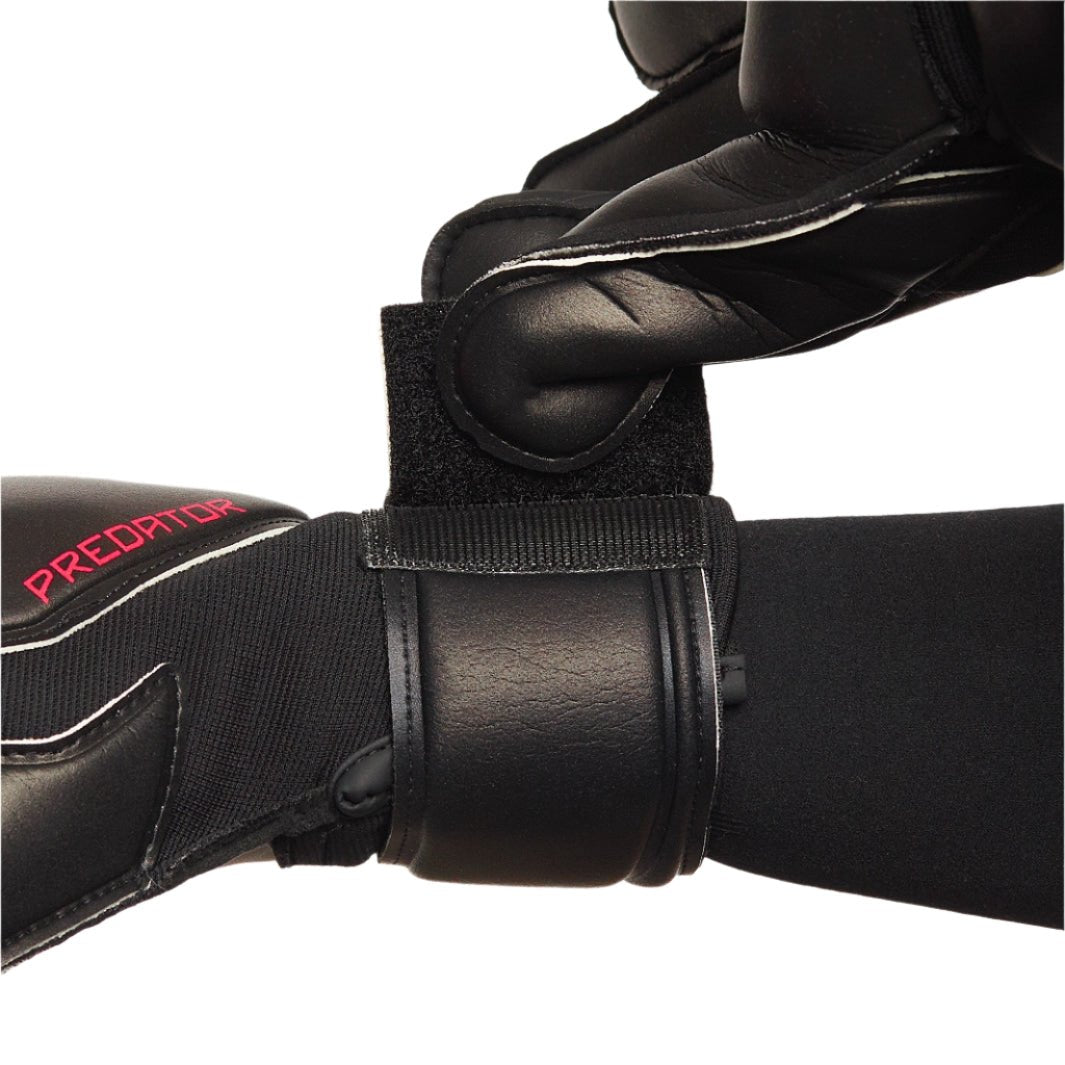 adidas Predator Match FS Goalkeeper Glove (Black/Lucid Red) | SoccerWearhouse