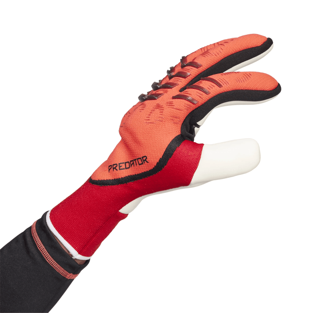 adidas Predator Pro Fingersave Goalkeeper Glove (Lucid Red/Black) | SoccerWearhouse