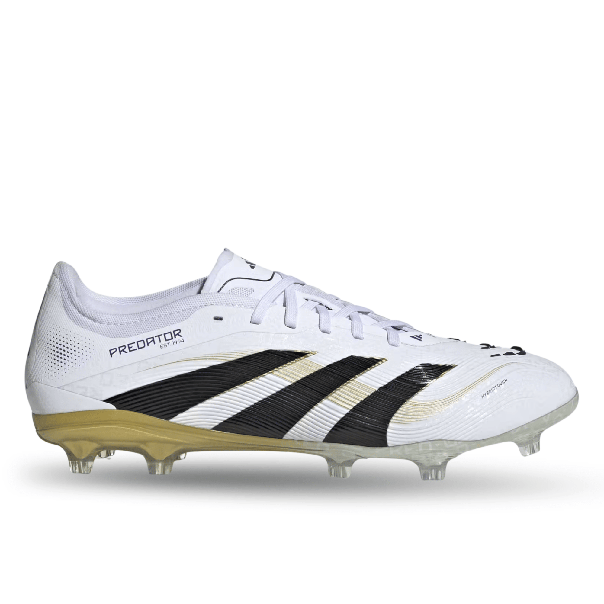 adidas Predator Pro Firm Ground Soccer Cleats (White/Black/Gold Metall adidas Predator Pro Firm Ground Soccer Cleats (White/Black/Gold Metall