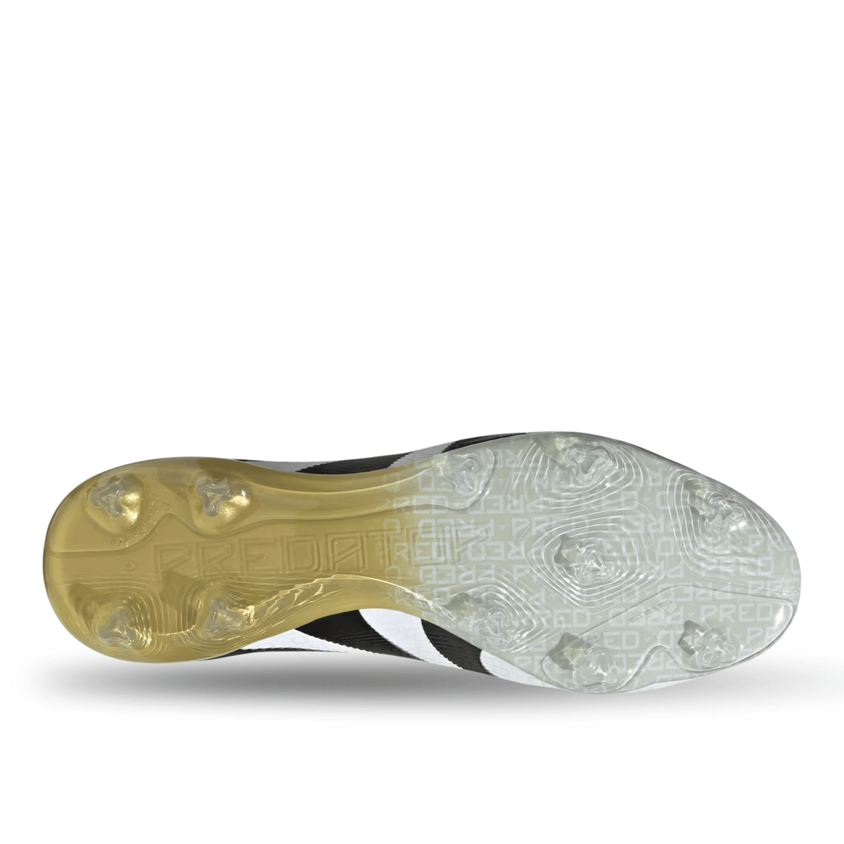adidas Predator Pro Firm Ground Soccer Cleats (White/Black/Gold Metallic) | SoccerWearhouse