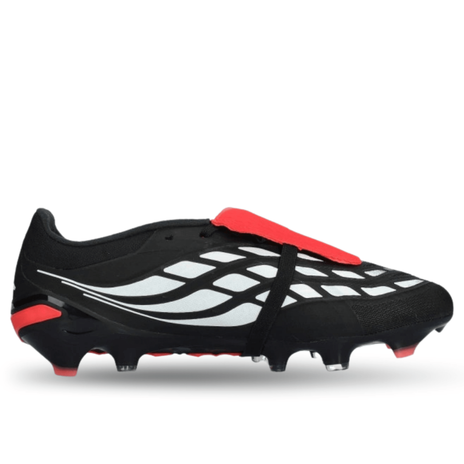 adidas Predator Pro FT Firm Ground Soccer Cleats (Black/White/Lucid Red) | SoccerWearhouse