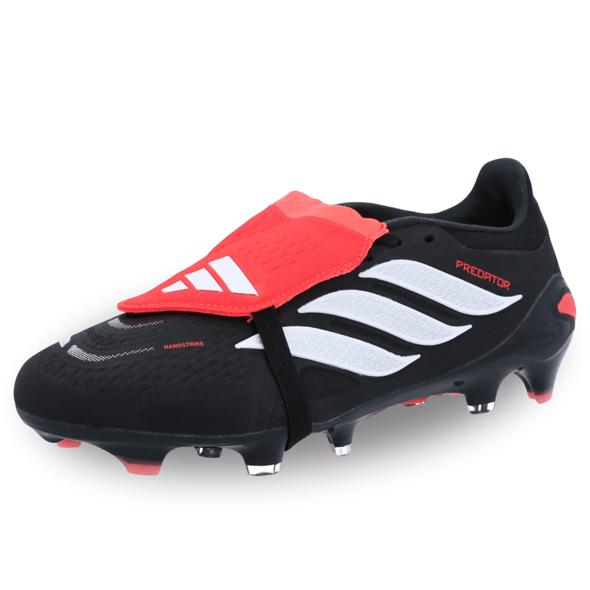 adidas Predator Pro FT Firm Ground Soccer Cleats (Black/White/Lucid Red) | SoccerWearhouse