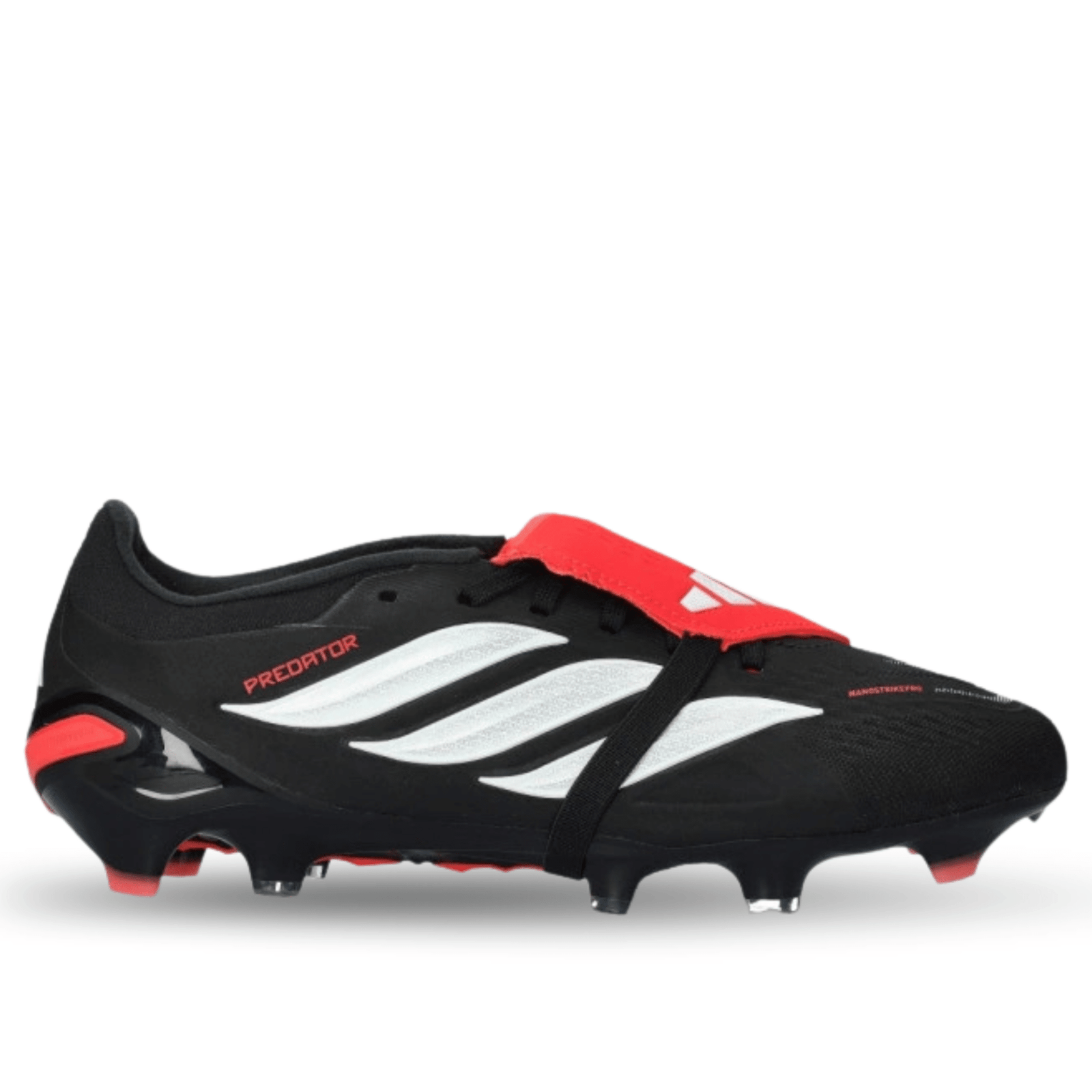 adidas Predator Pro FT Firm Ground Soccer Cleats (Black/White/Lucid Red) | SoccerWearhouse
