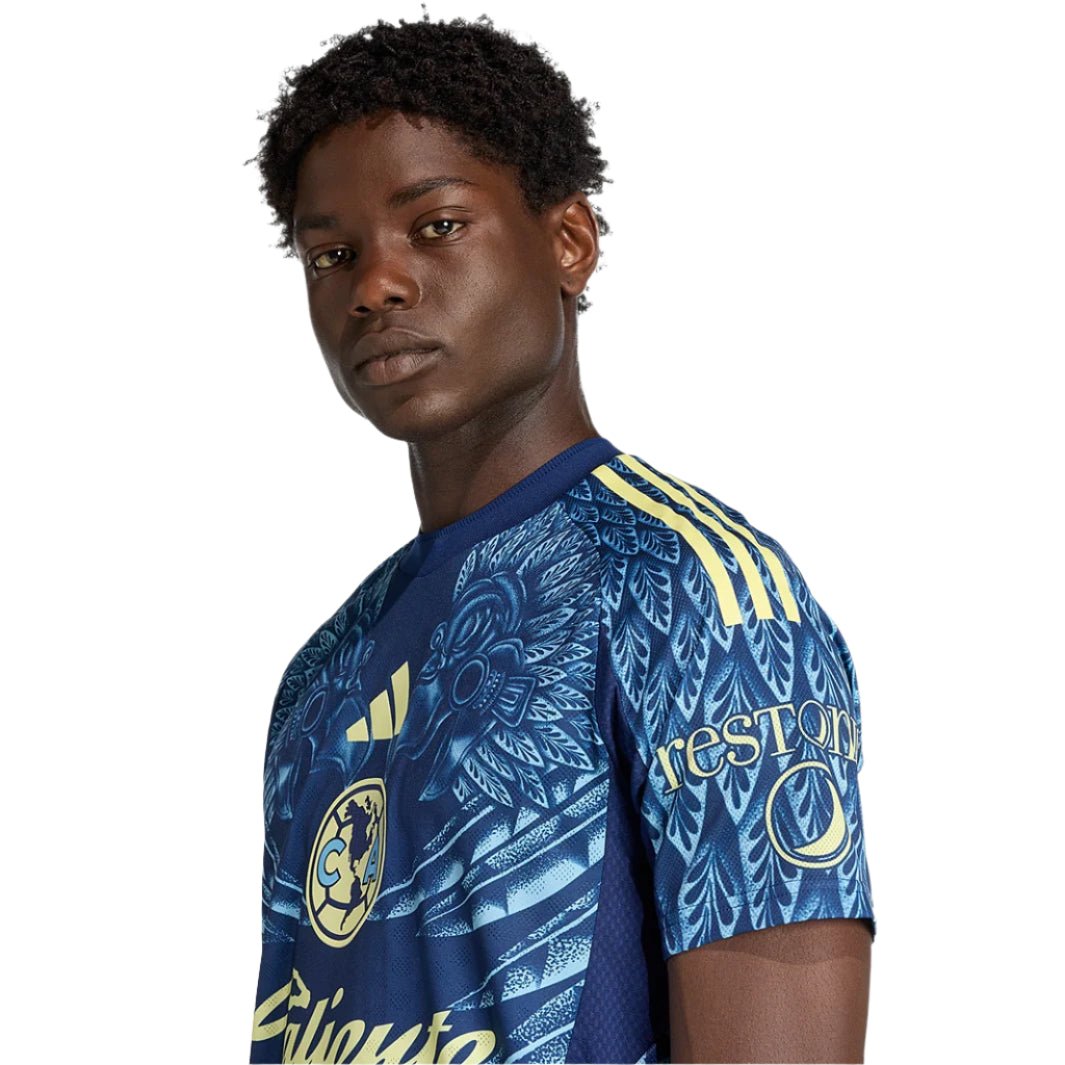 adidas R. Juarez Men's Club América 25/26 Authentic Away Jersey (Blue) | SoccerWearhouse