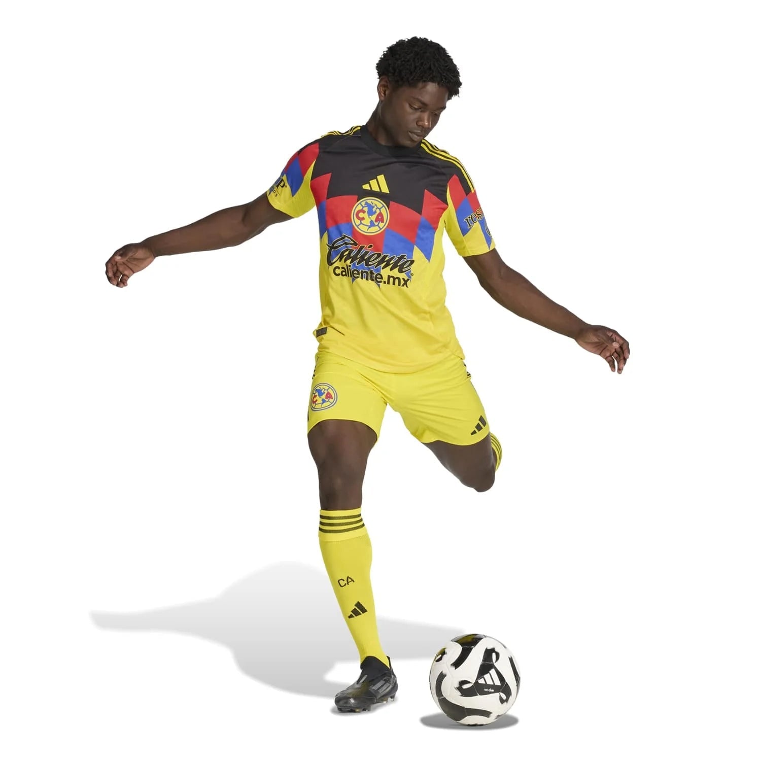 adidas R. Juarez Men's Club America 25/26 Authentic Home Jersey (Yellow) | SoccerWearhouse