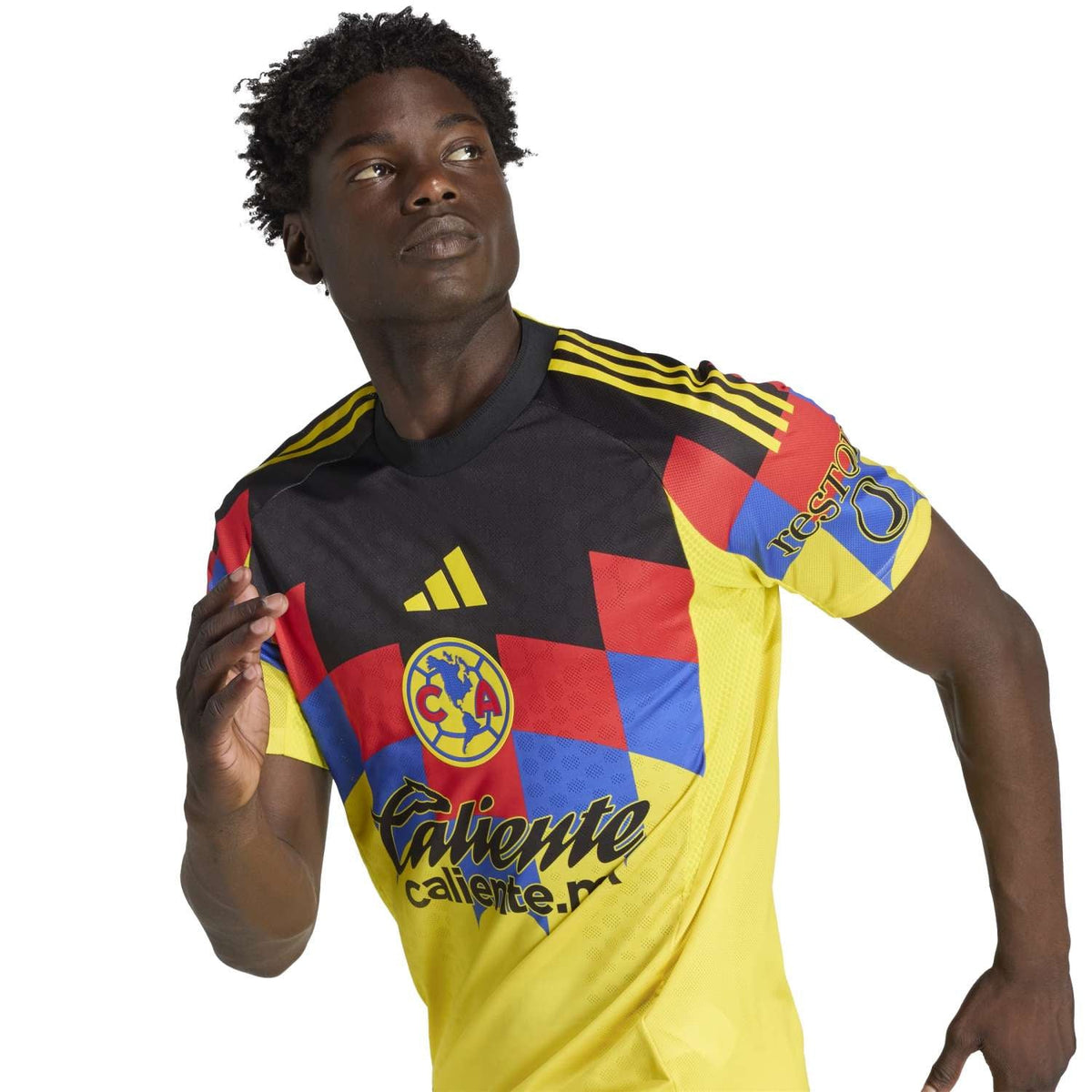 adidas R. Juarez Men's Club America 25/26 Authentic Home Jersey (Yellow) | SoccerWearhouse