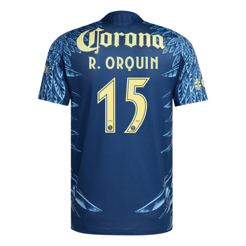 adidas R. Orquin Men's Club América 25/26 Authentic Away Jersey (Blue) | SoccerWearhouse