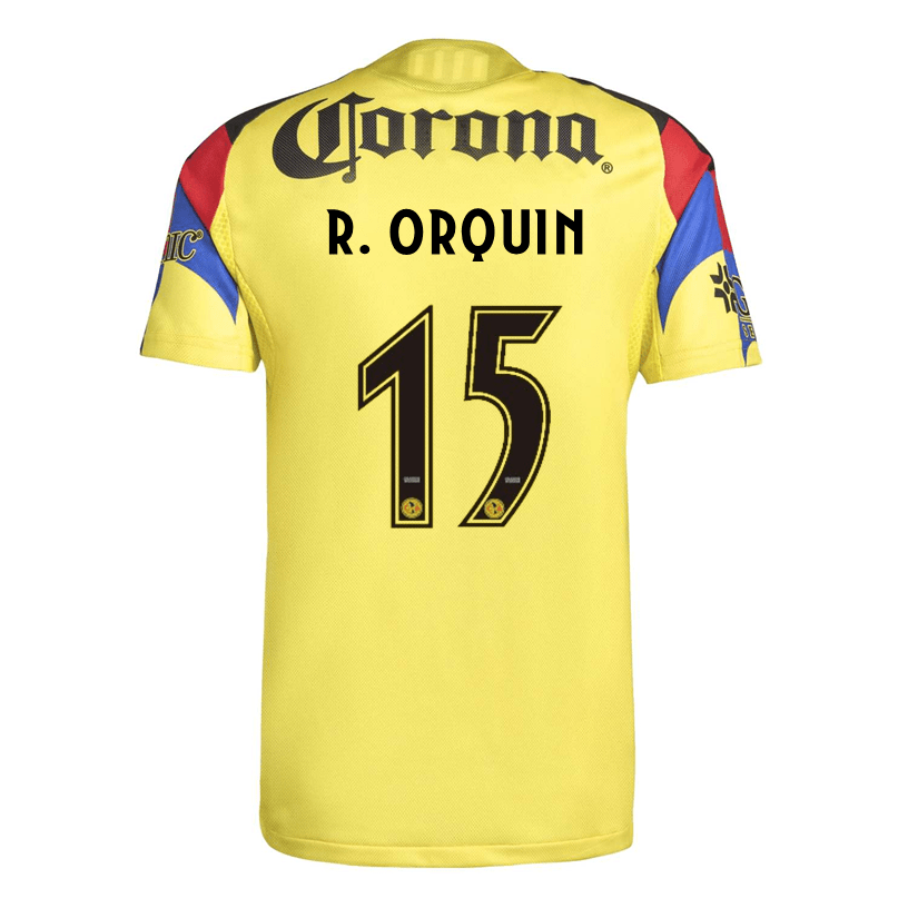 adidas R. Orquin Men's Club America 25/26 Authentic Home Jersey (Yellow) | SoccerWearhouse
