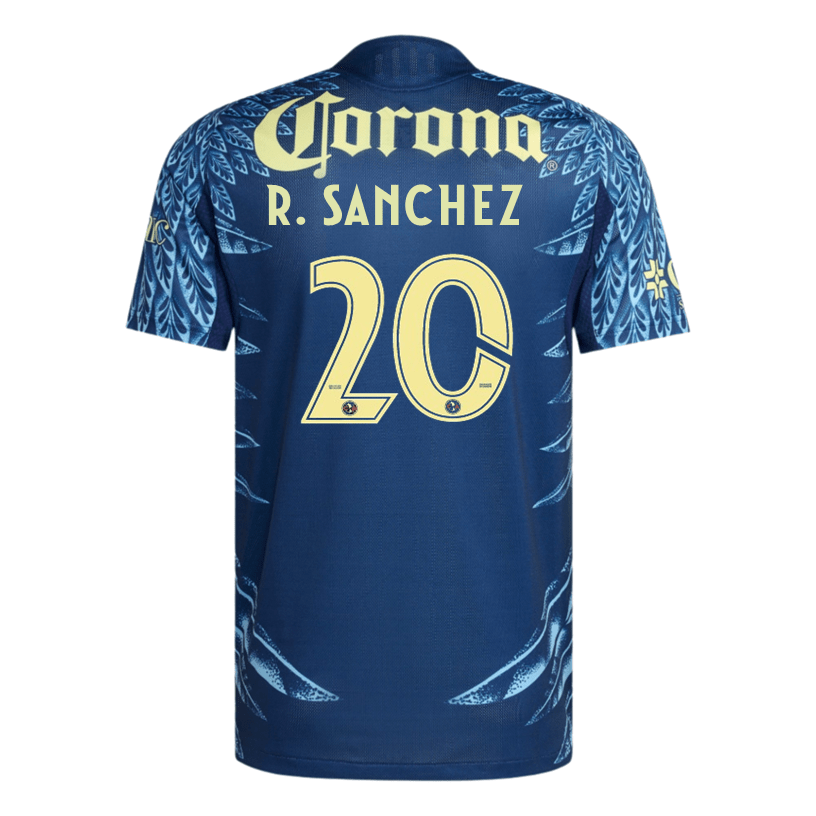 adidas R. Sanchez Men's Club América 25/26 Authentic Away Jersey (Blue) | SoccerWearhouse
