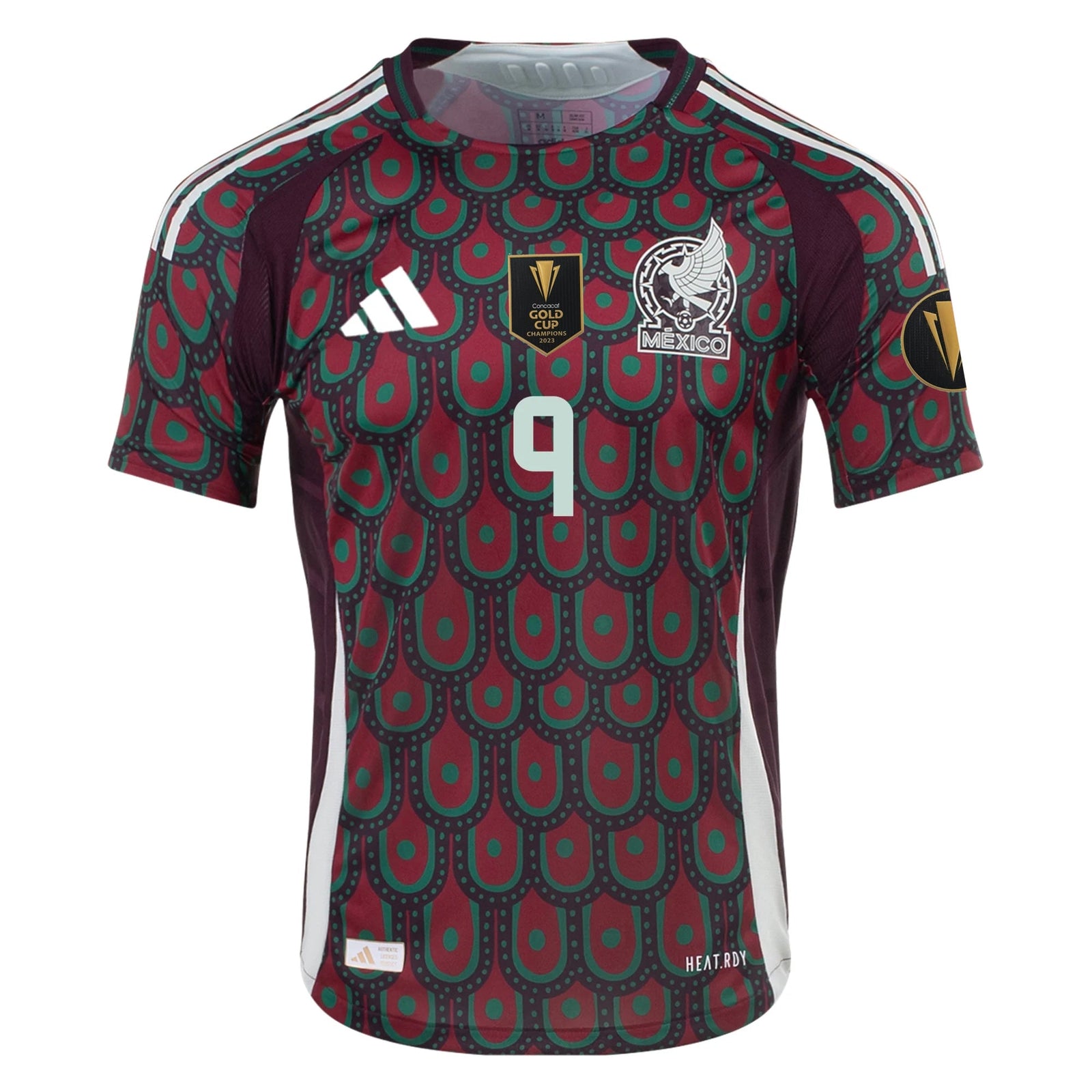 adidas Raúl Jiménez Mexico Authentic Home Jersey 24/25 w/ Gold Cup 2025 Patches (Multicolor) | SoccerWearhouse