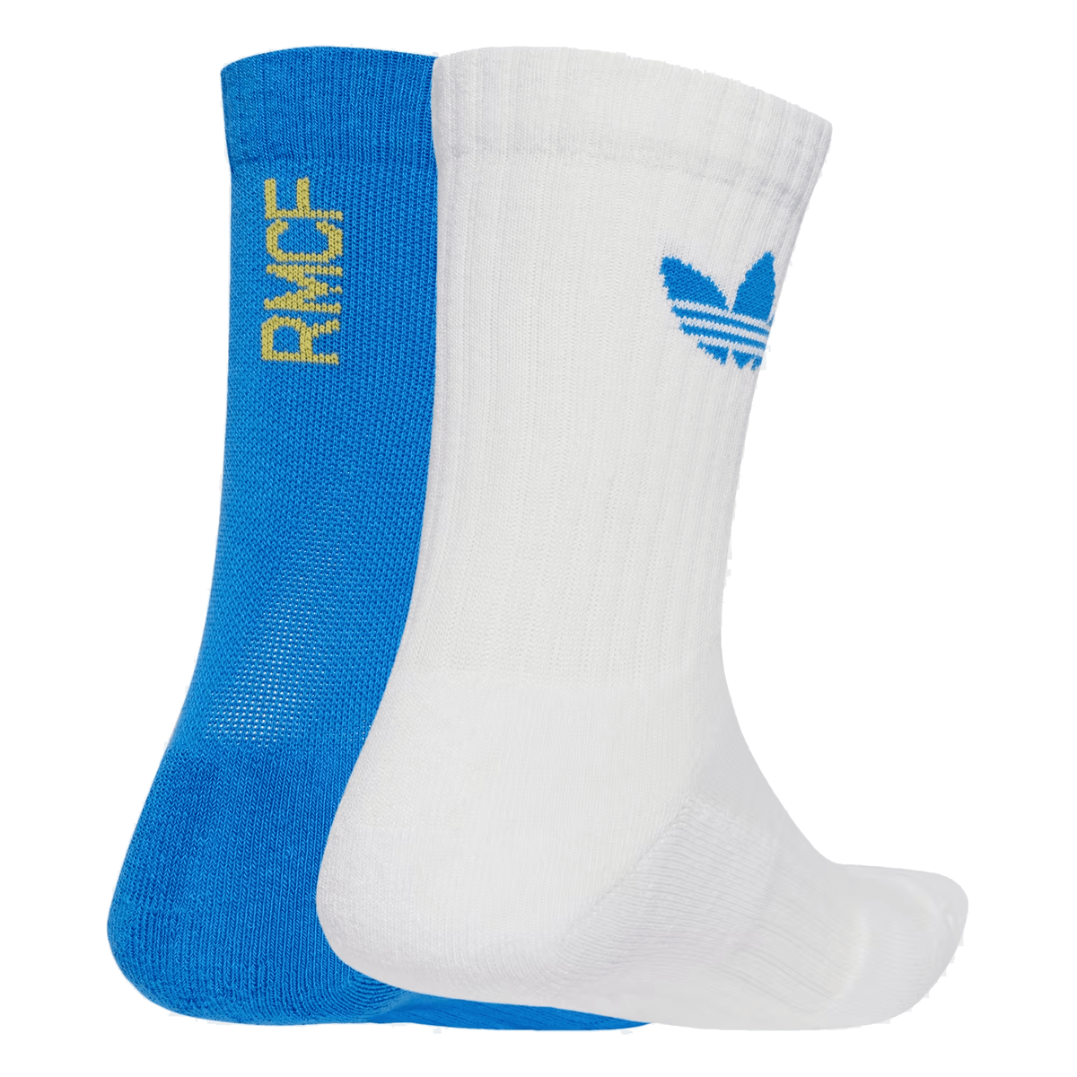 adidas Real Madrid 2 Pair Crew Socks (White/Blue) | SoccerWearhouse