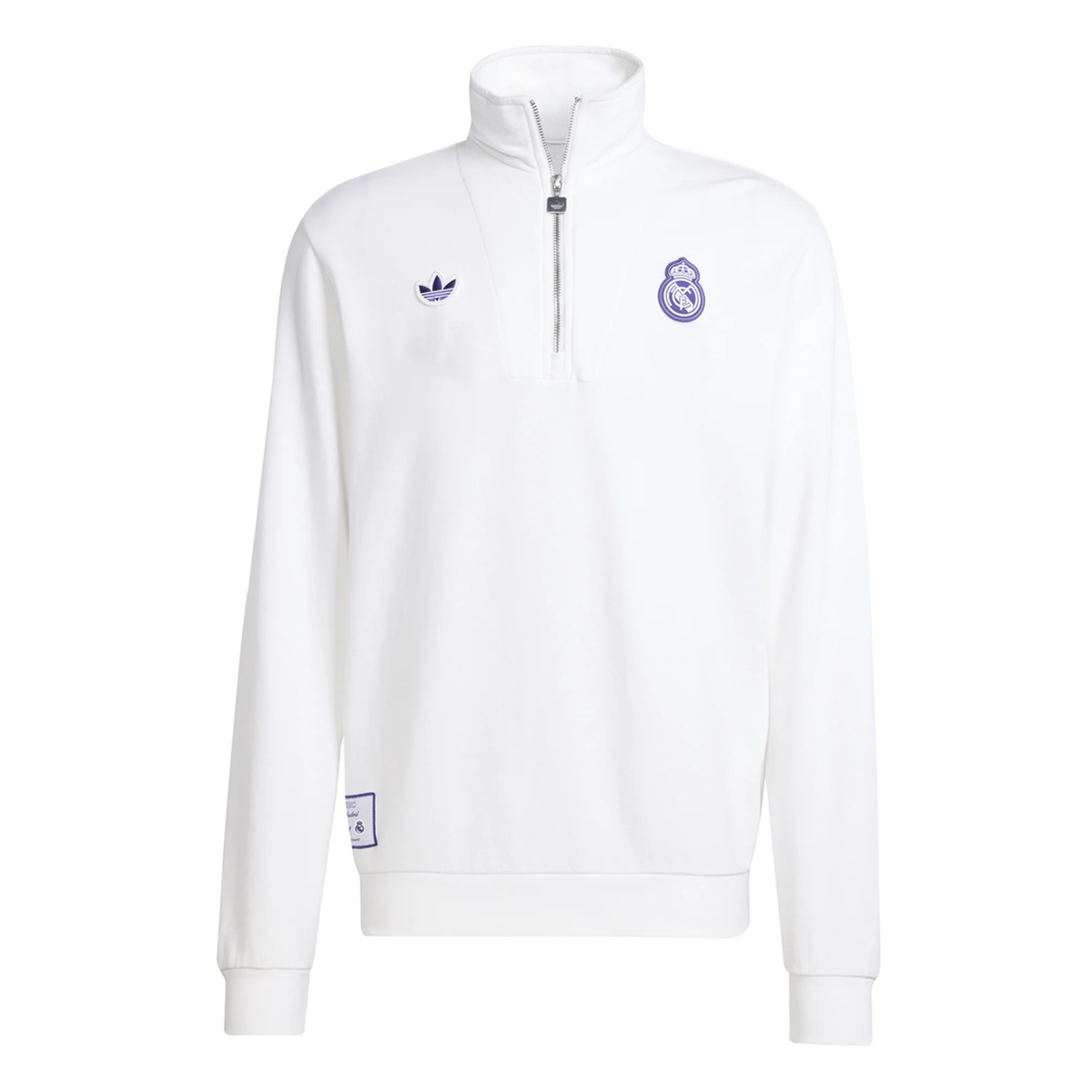 adidas Real Madrid 2025 Icon Half Zip Top Jacket (White) | SoccerWearhouse