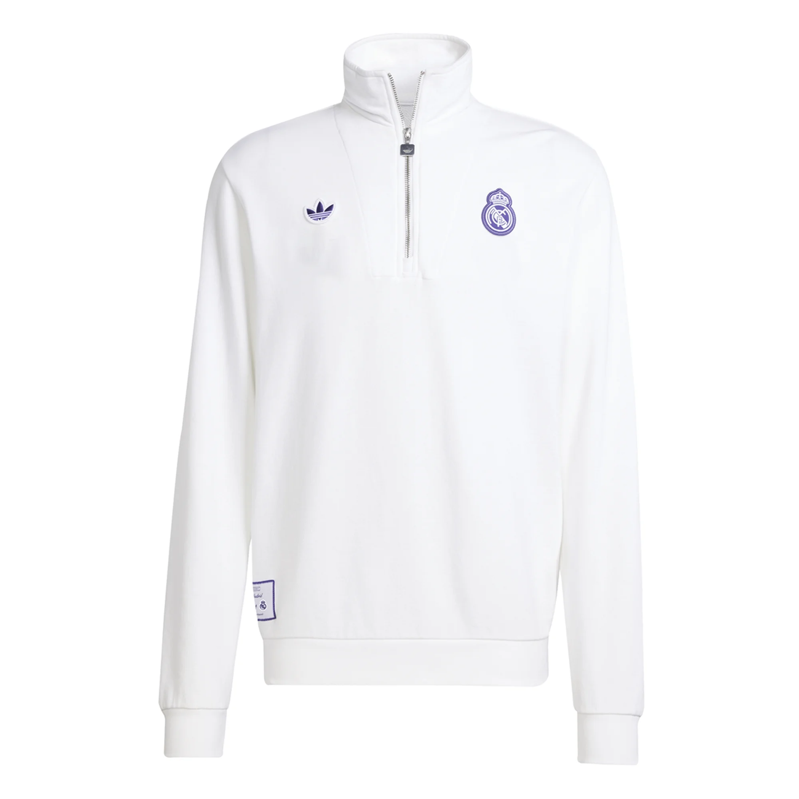 adidas Real Madrid 2025 Icon Half Zip Top Jacket (White) | SoccerWearhouse