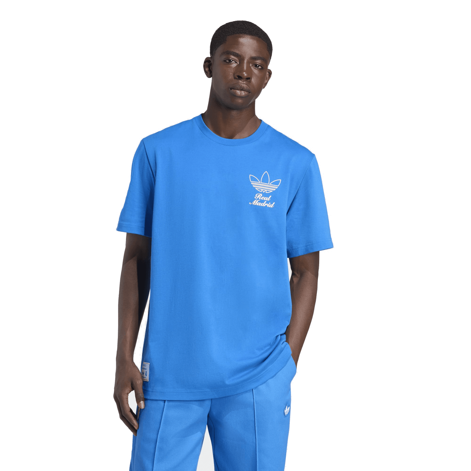 adidas Real Madrid 25/26 Terrace Icons Graphic T-Shirt (Blue) | SoccerWearhouse