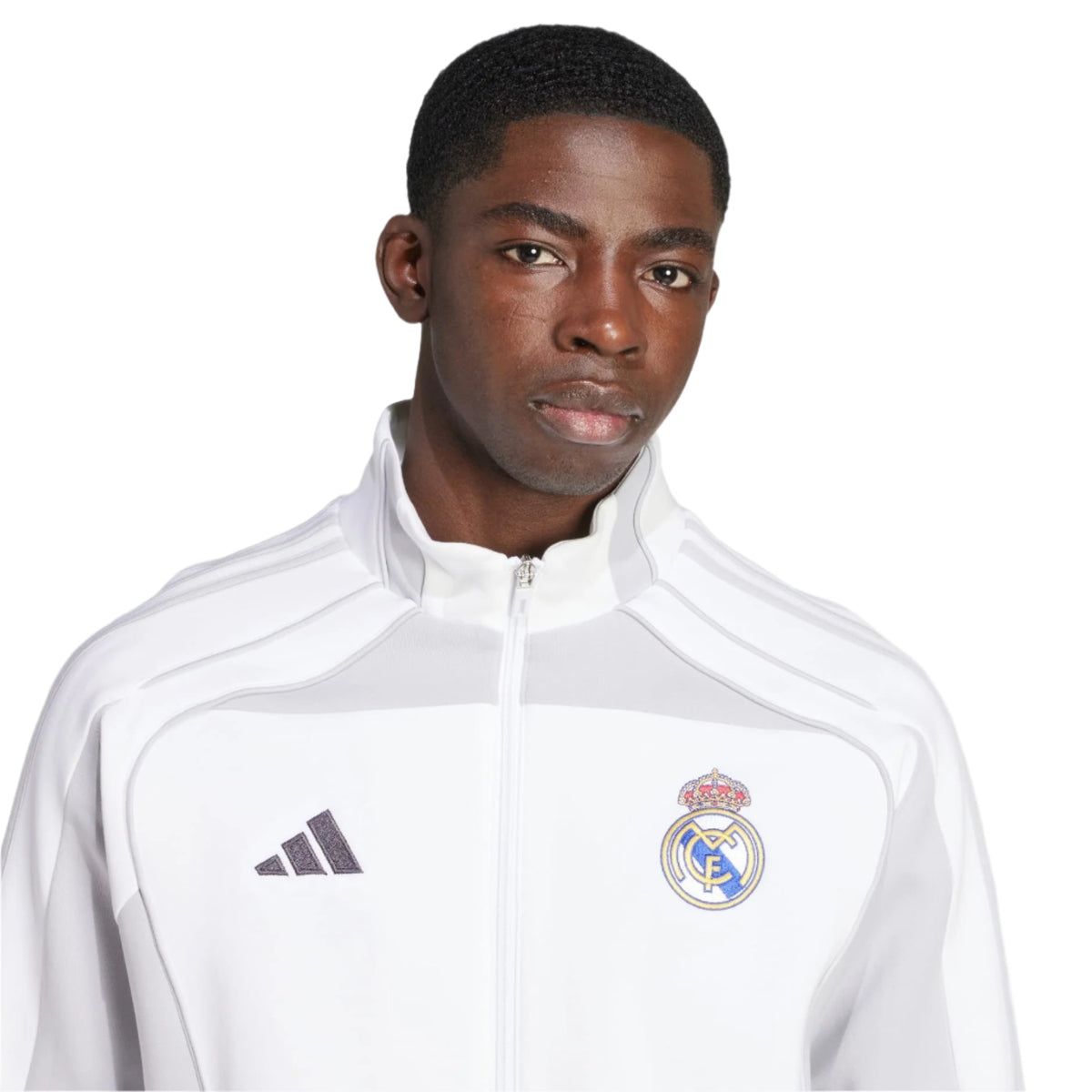 adidas Real Madrid 25/26 UBP Doubleknit Track Top (White/Light Solid Grey) | SoccerWearhouse