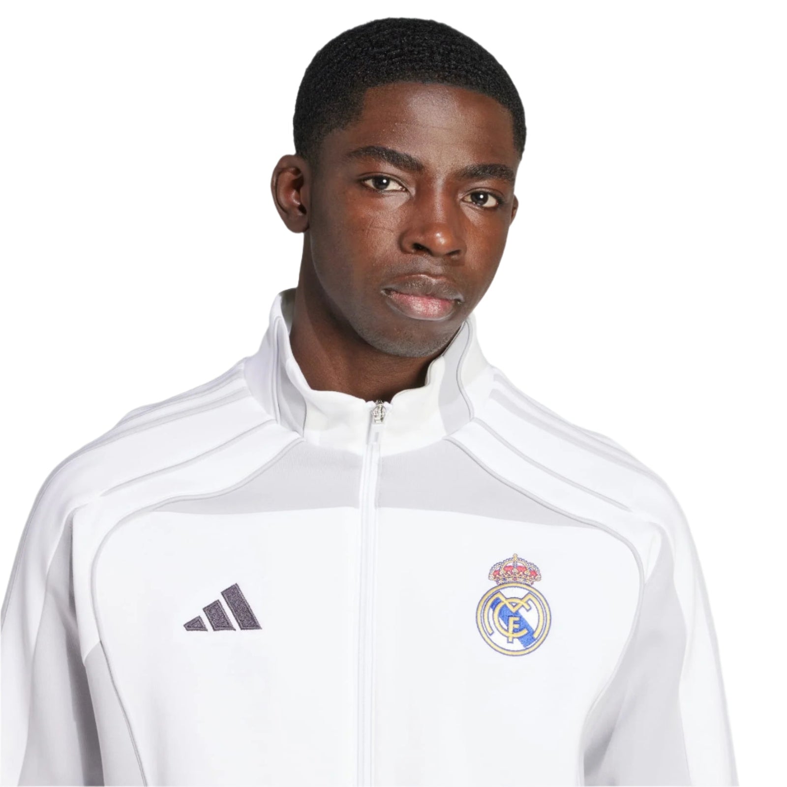 adidas Real Madrid 25/26 UBP Doubleknit Track Top (White/Light Solid Grey) | SoccerWearhouse