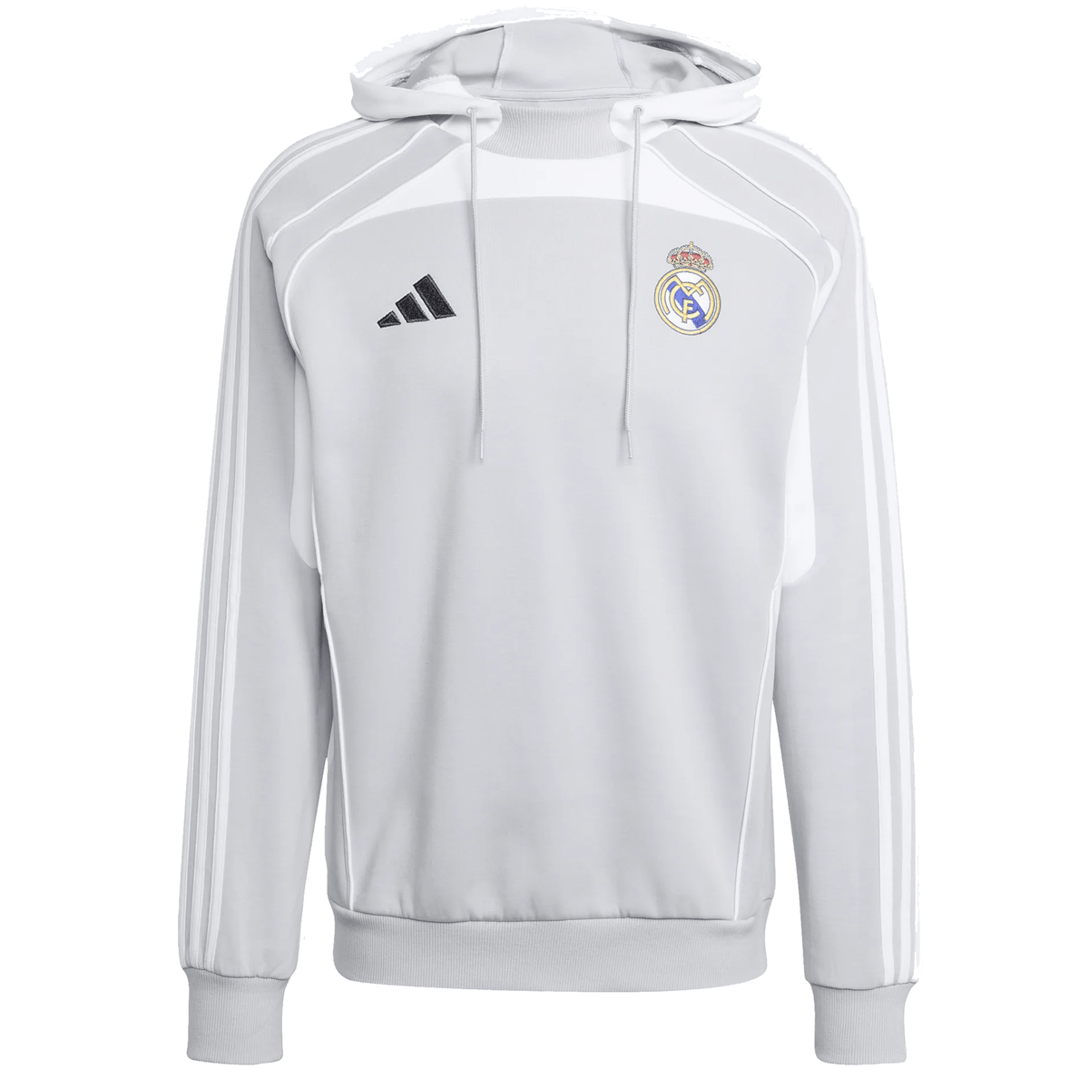 adidas Real Madrid 25/26 UBP Travel Hoodie (Light Solid Grey/White) | SoccerWearhouse