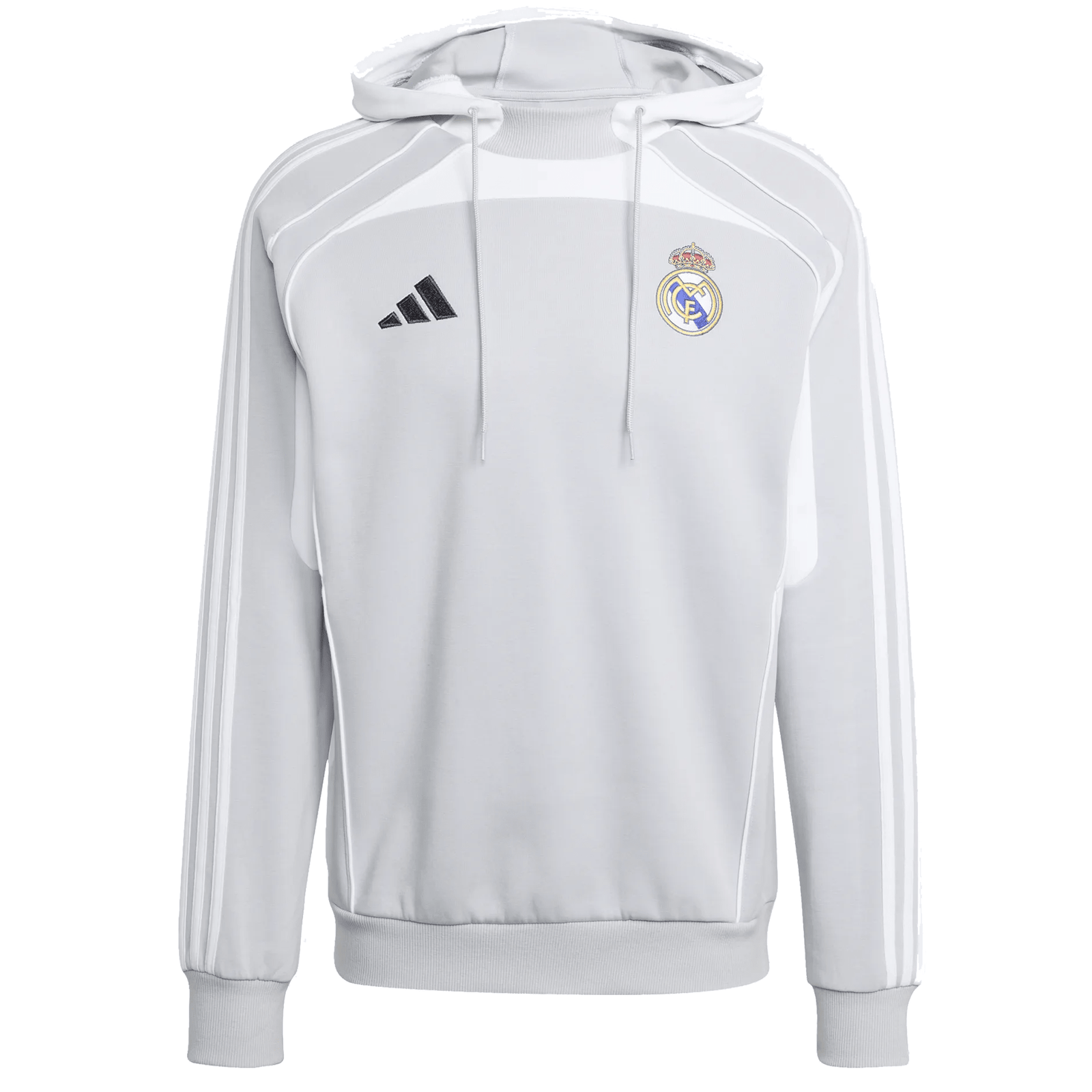 adidas Real Madrid 25/26 UBP Travel Hoodie (Light Solid Grey/White) | SoccerWearhouse