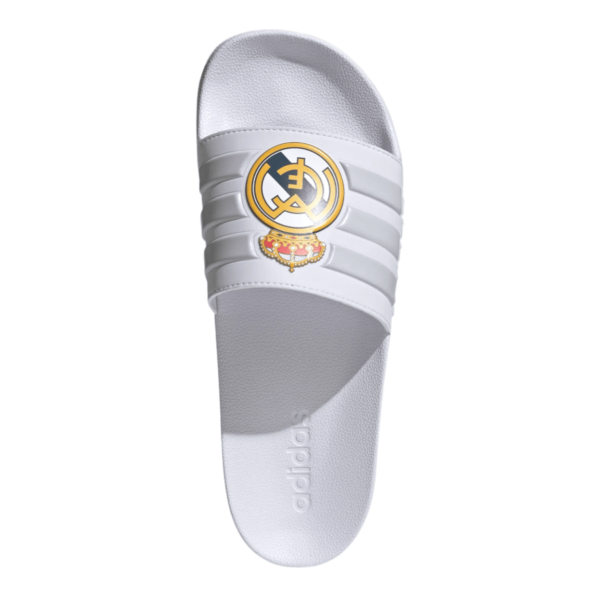 adidas Real Madrid Adilette Shower Slide (White/Grey) | SoccerWearhouse