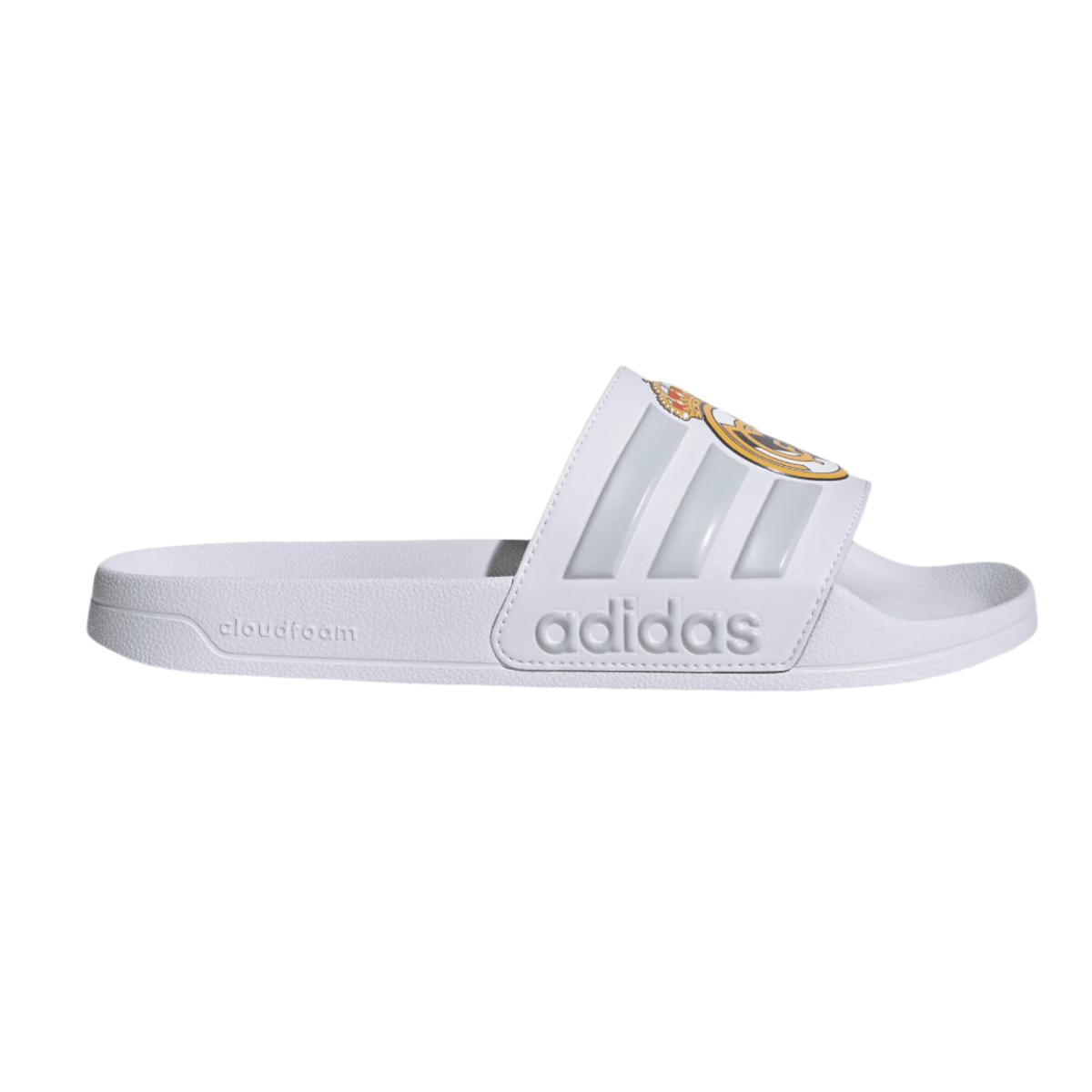 adidas Real Madrid Adilette Shower Slide (White/Grey) | SoccerWearhouse