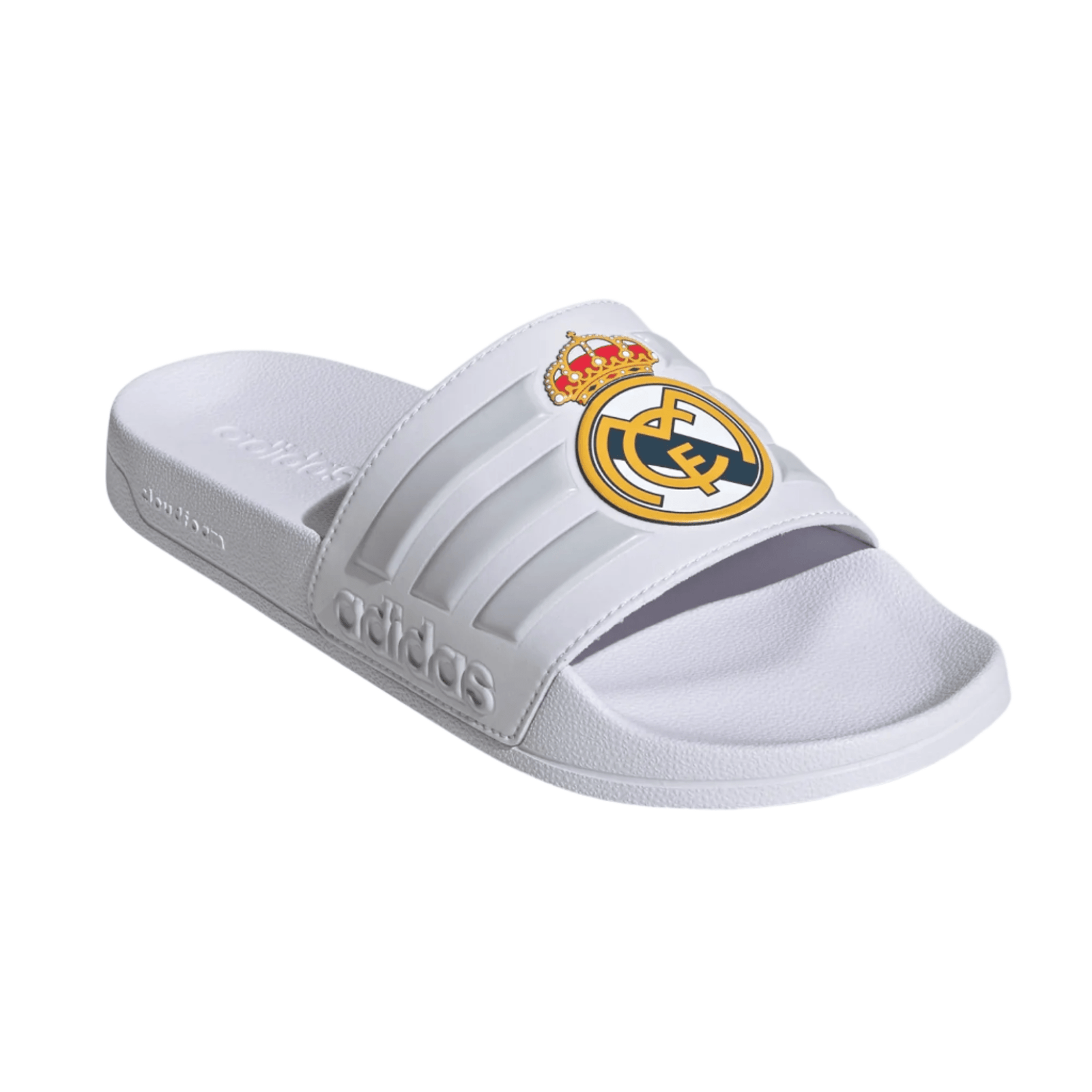 adidas Real Madrid Adilette Shower Slide (White/Grey) | SoccerWearhouse