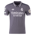 adidas Men's Real Madrid Authentic Third Jersey w/ Champions League Patches 24/25 (Charcoal)