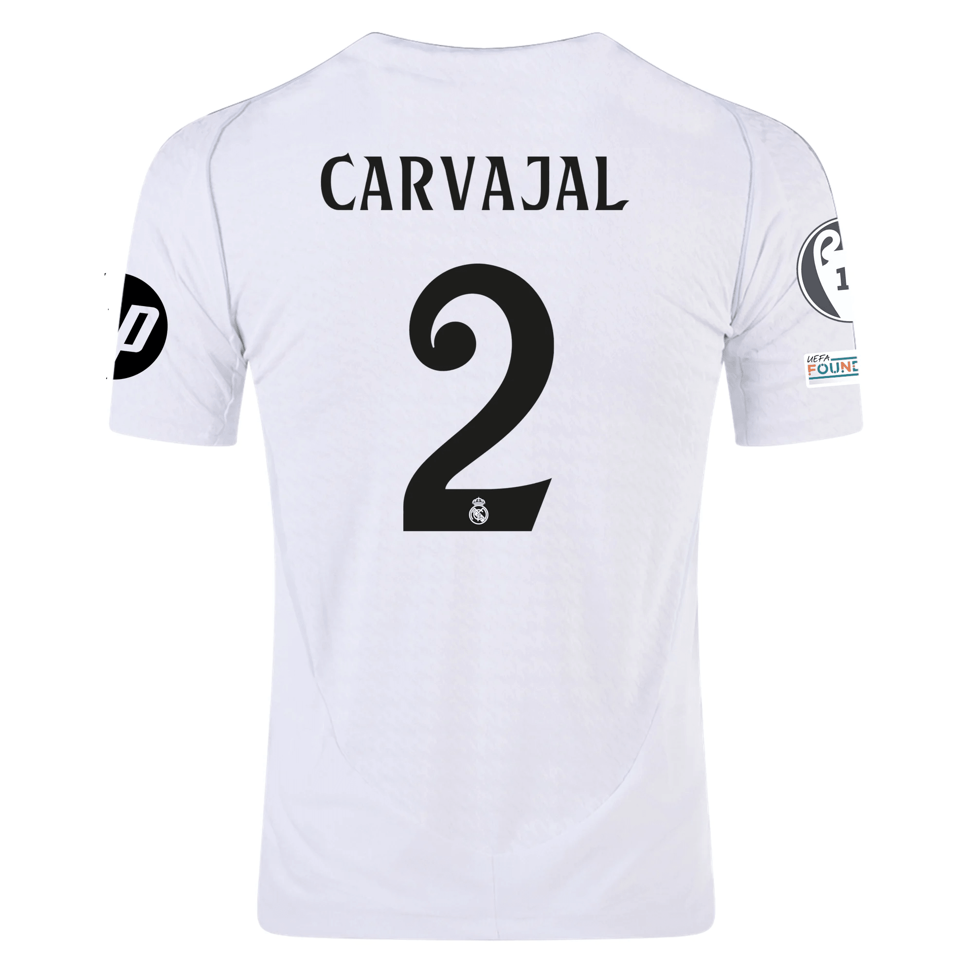 adidas Real Madrid Authentic Dani Carvajal Home Jersey w/ Champions Le