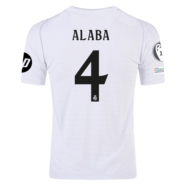adidas Real Madrid Authentic David Alaba Home Jersey w/ Champions Leag