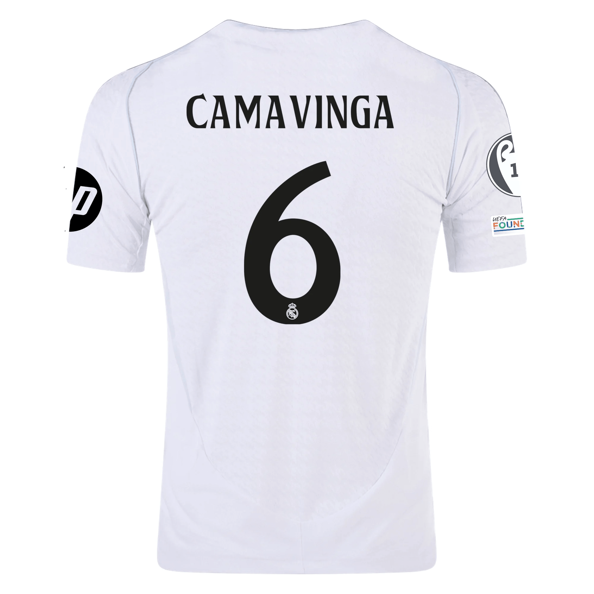adidas Real Madrid Authentic Eduardo Camavinga Home Jersey w/ Champion