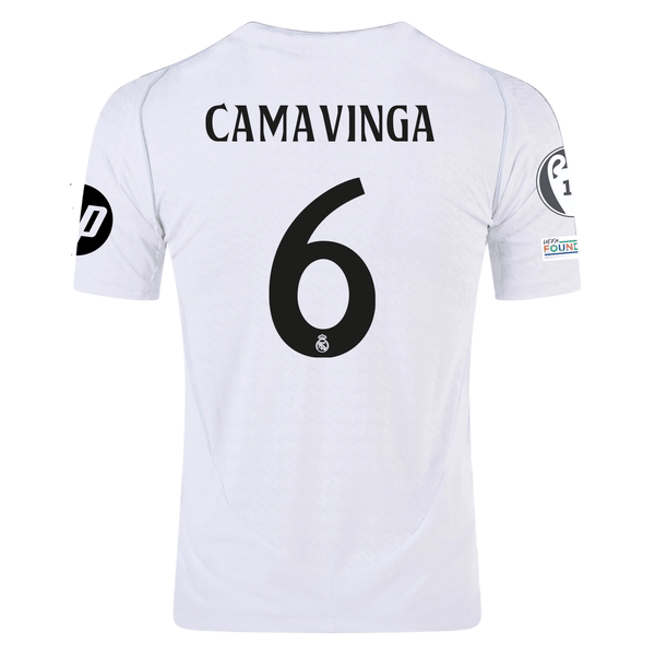 adidas Real Madrid Authentic Eduardo Camavinga Home Jersey w/ Champion